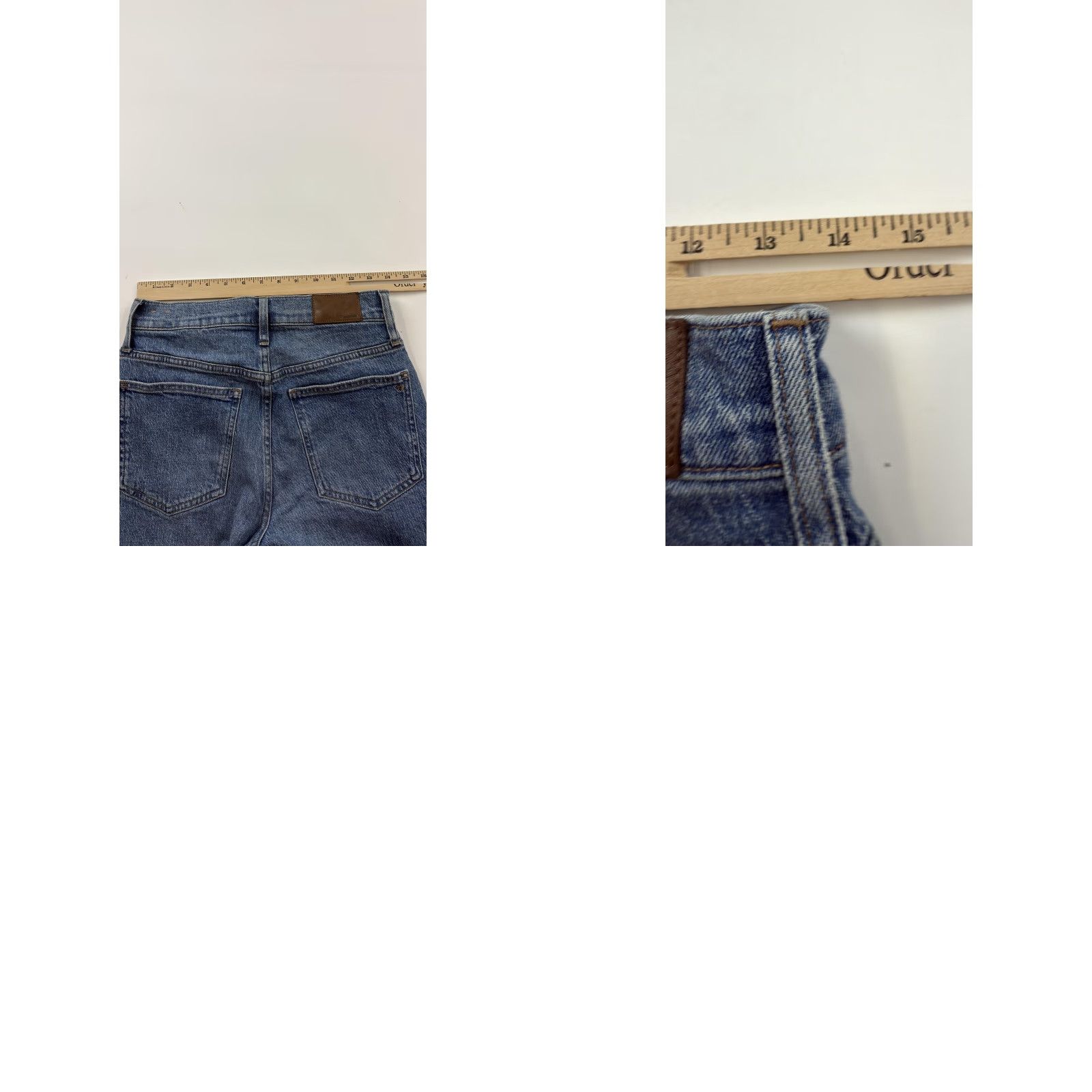 Madewell Madewell Jeans Womens 27 Blue High Rise Straight Leg Frayed Hem Denim Fair Trade Size 29" - 8 Thumbnail