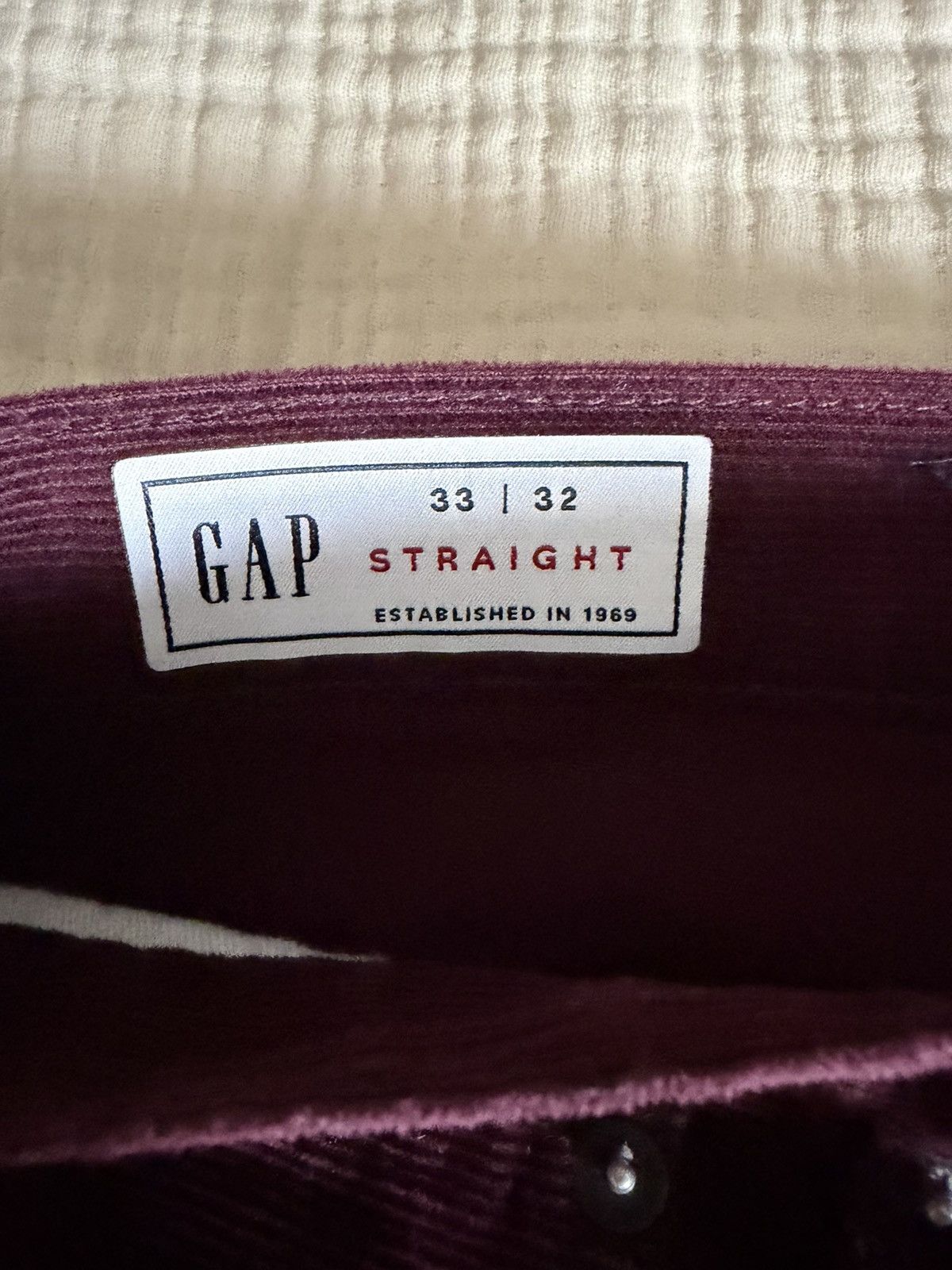 Gap GAP Maroon Corduroy Pants Size US 33 - 3 Thumbnail