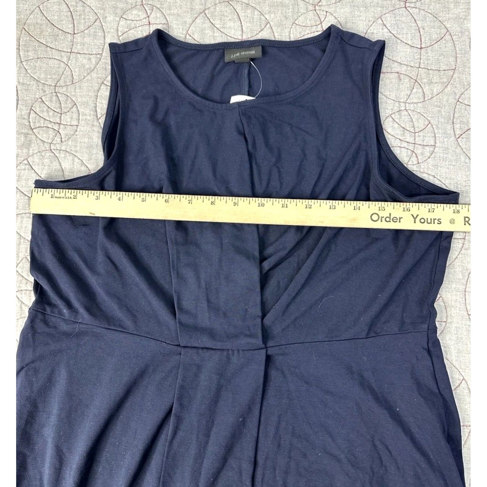 J. Jill J.Jill Wearever Sleeveless Midi Dress Navy Blue Knit Travel PM Petite NWT Womens Shift Midi Dress Size M / US 6-8 / IT 42-44 - 6 Thumbnail