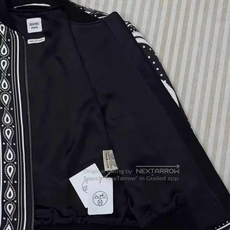 Hermes Hermes Double-sided Silk Printed Zipper Jacket Size XXS / US 00 / IT 34 - 8 Thumbnail
