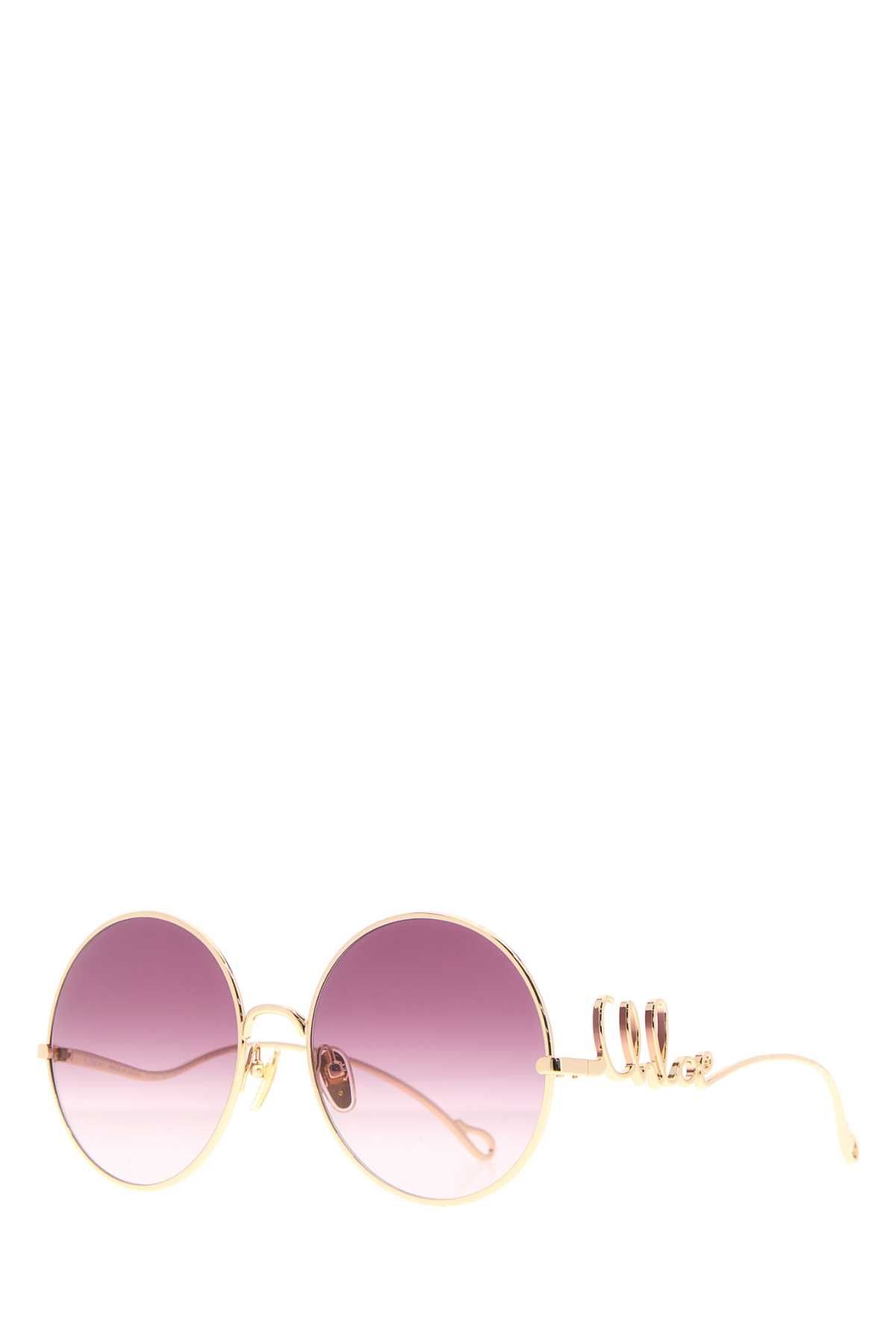 Chloe Gold Metal Sunglasses Size ONE SIZE - 1 Thumbnail