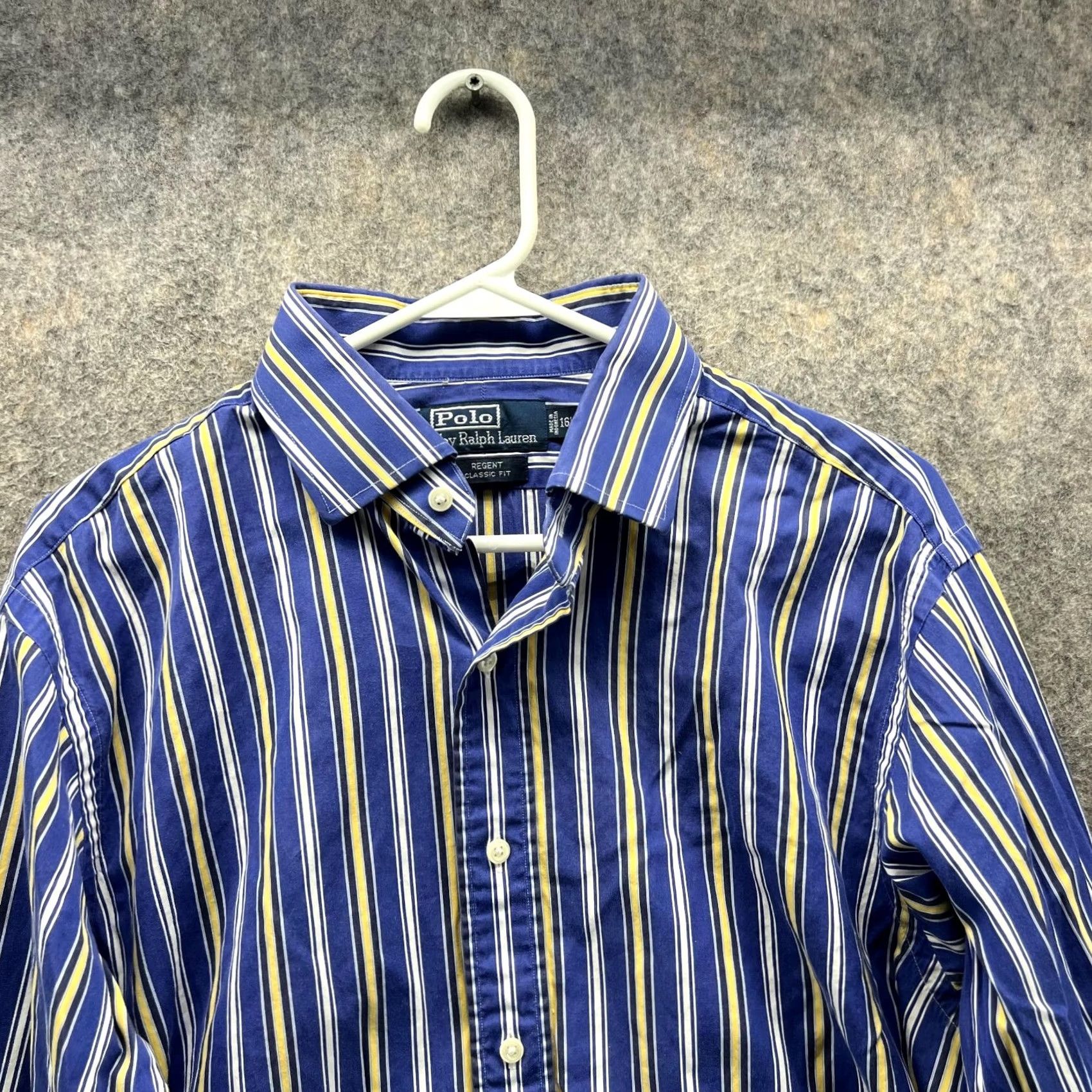 Polo Ralph Lauren VINTAGE Polo Ralph Lauren Shirt Men Large Blue Striped Button-Down Collared Size US L / EU 52-54 / 3 - 2 Thumbnail