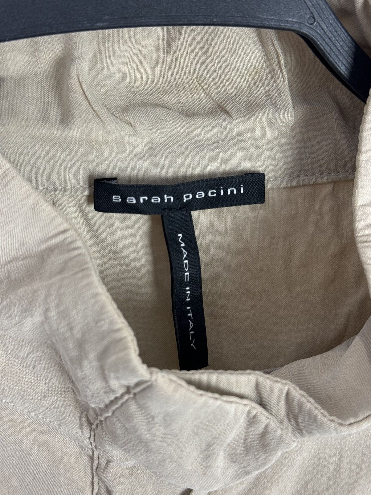 Sarah Pacini Sarah Pacini Linen Beige Light Jacket Size M / US 6-8 / IT 42-44 - 7 Thumbnail