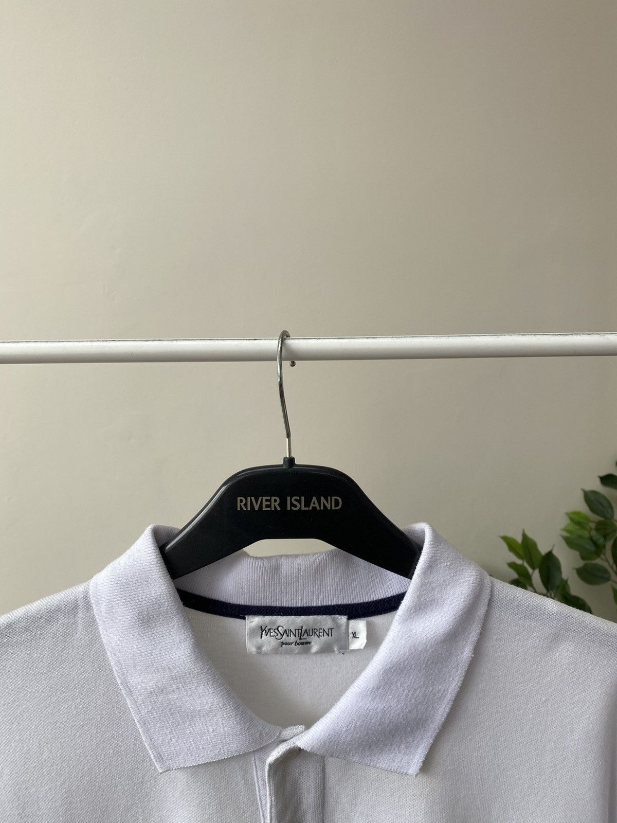 Vintage × Yves Saint Laurent Vintage Yves Saint Laurent Big Logo Print Polo T-shirt Size US XL / EU 56 / 4 - 8 Thumbnail