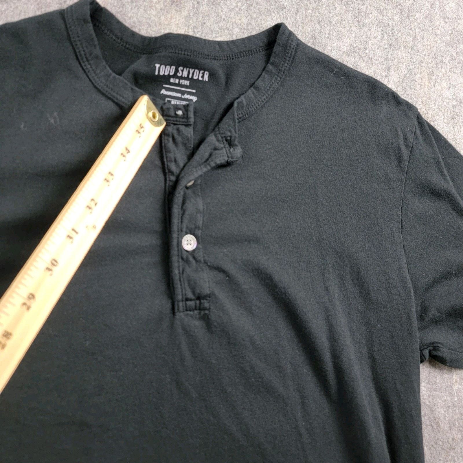 Todd Snyder Todd Snyder Premium Jersey Henley T-Shirt Short Sleeve *Read Size US M / EU 48-50 / 2 - 8 Thumbnail