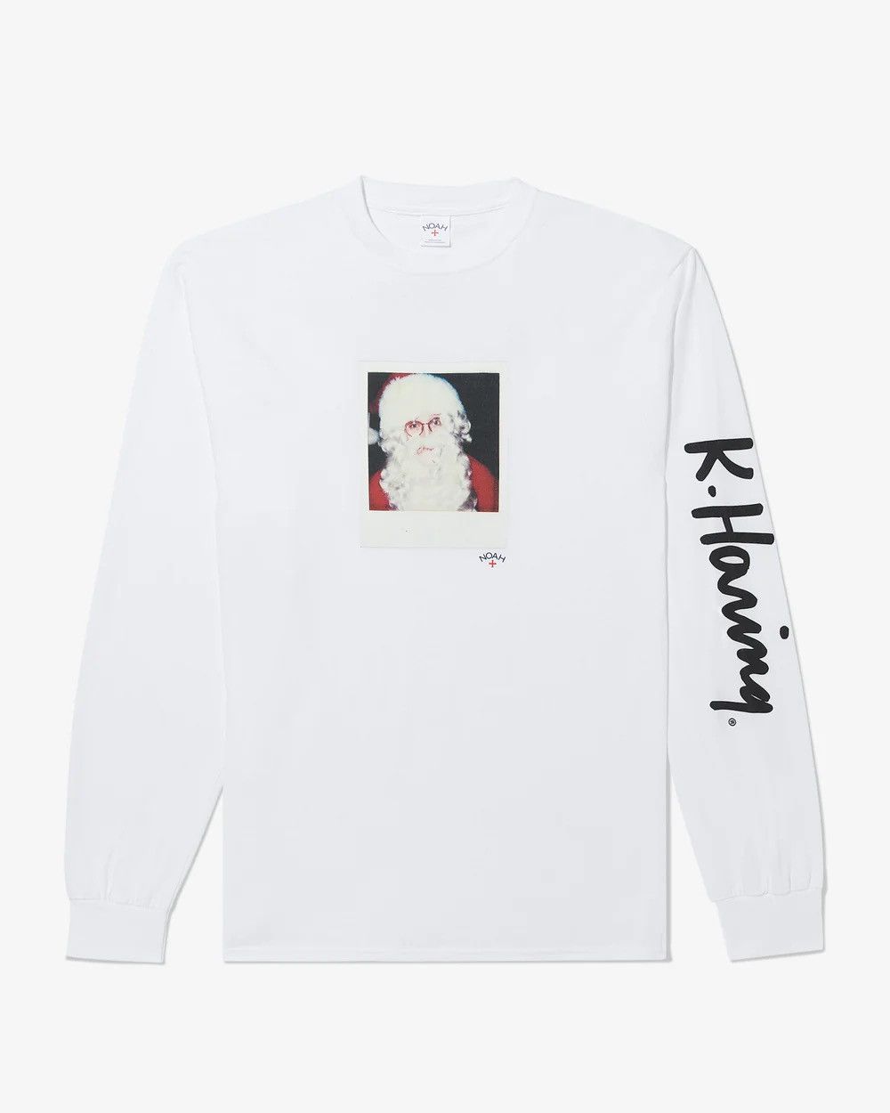 image of Keith Haring Polaroid Long Sleeve Tee in White, Men's (Size XL)
