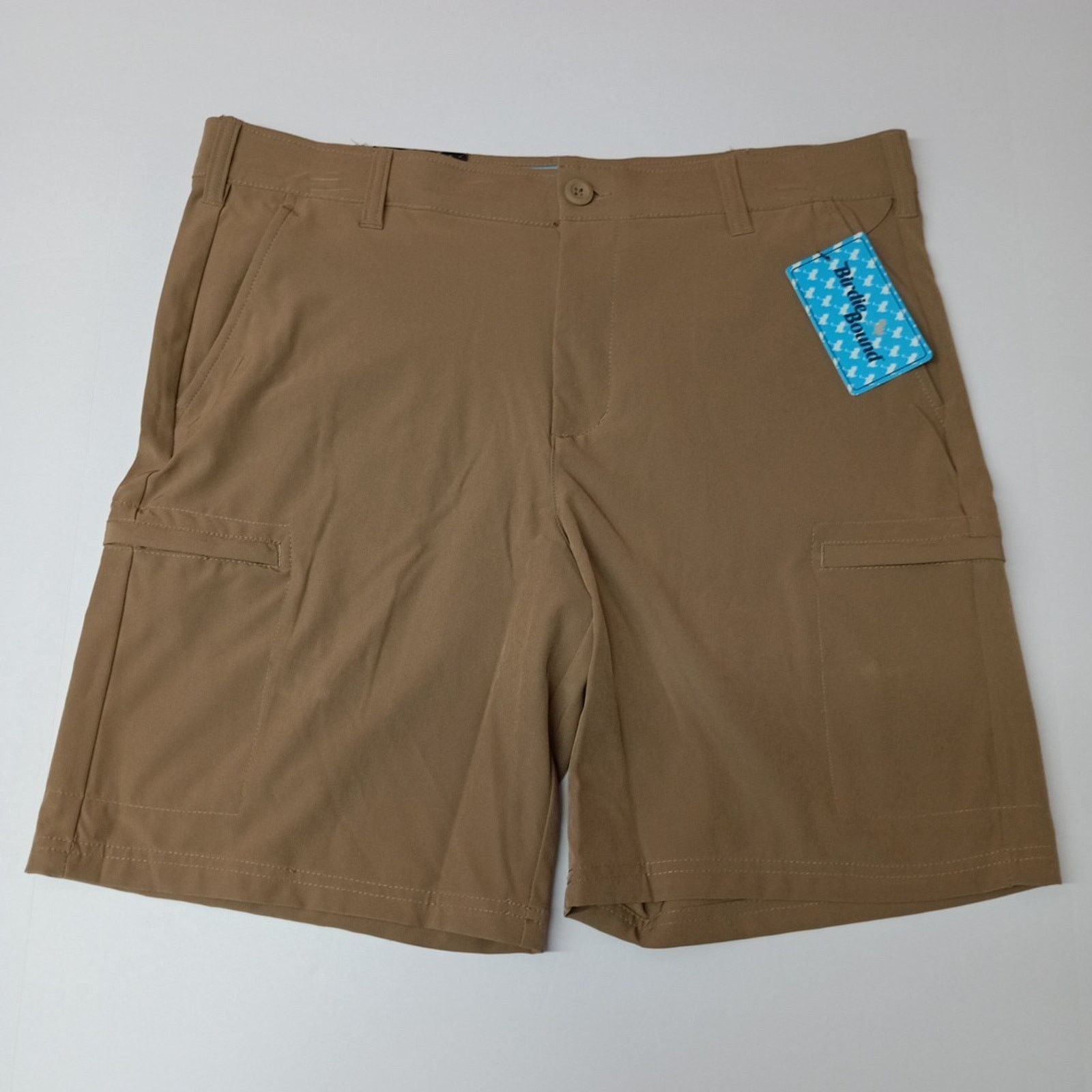 Other Birdie Bound Cargo Shorts Mens 36x9 Khaki Stretch Flex Waist Size US 36 / EU 52 - 1 Thumbnail