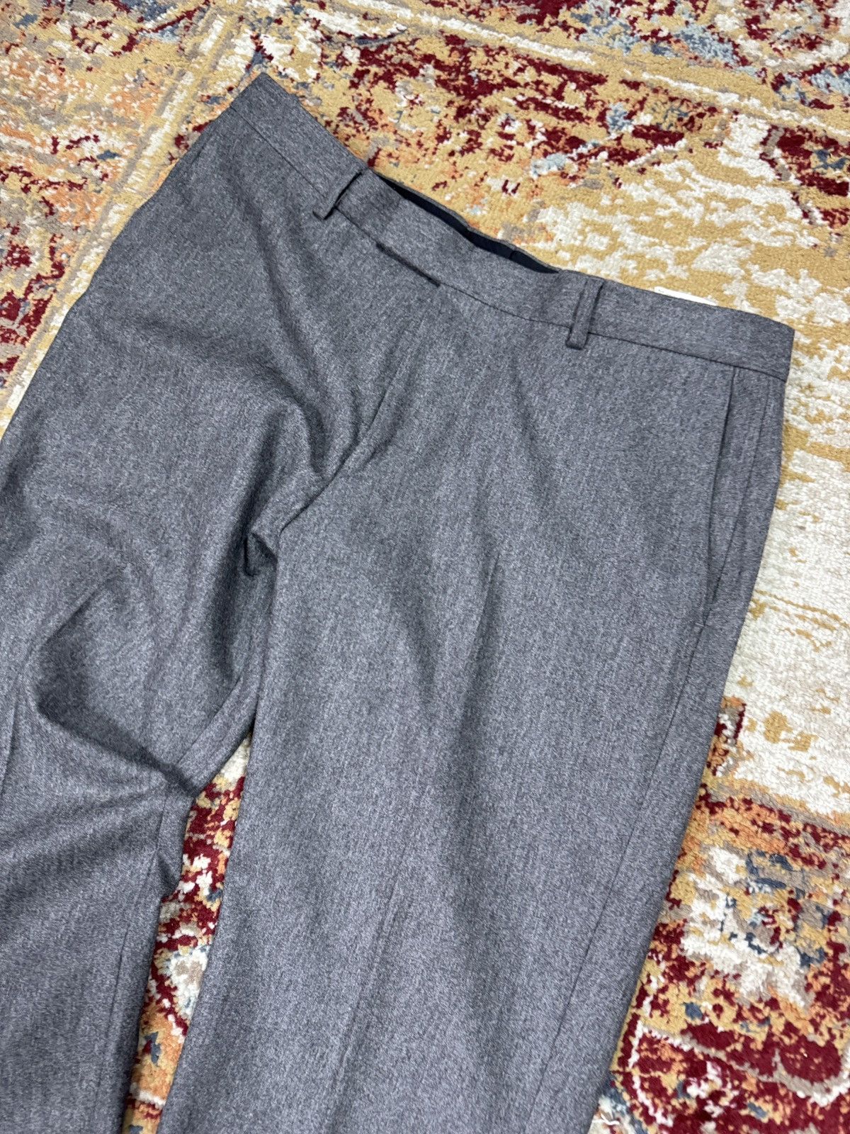 Vintage 1980s Wool Suit Pants Baggy Trousers Blend Balenciaga Rick Size US 36 / EU 52 - 3 Thumbnail
