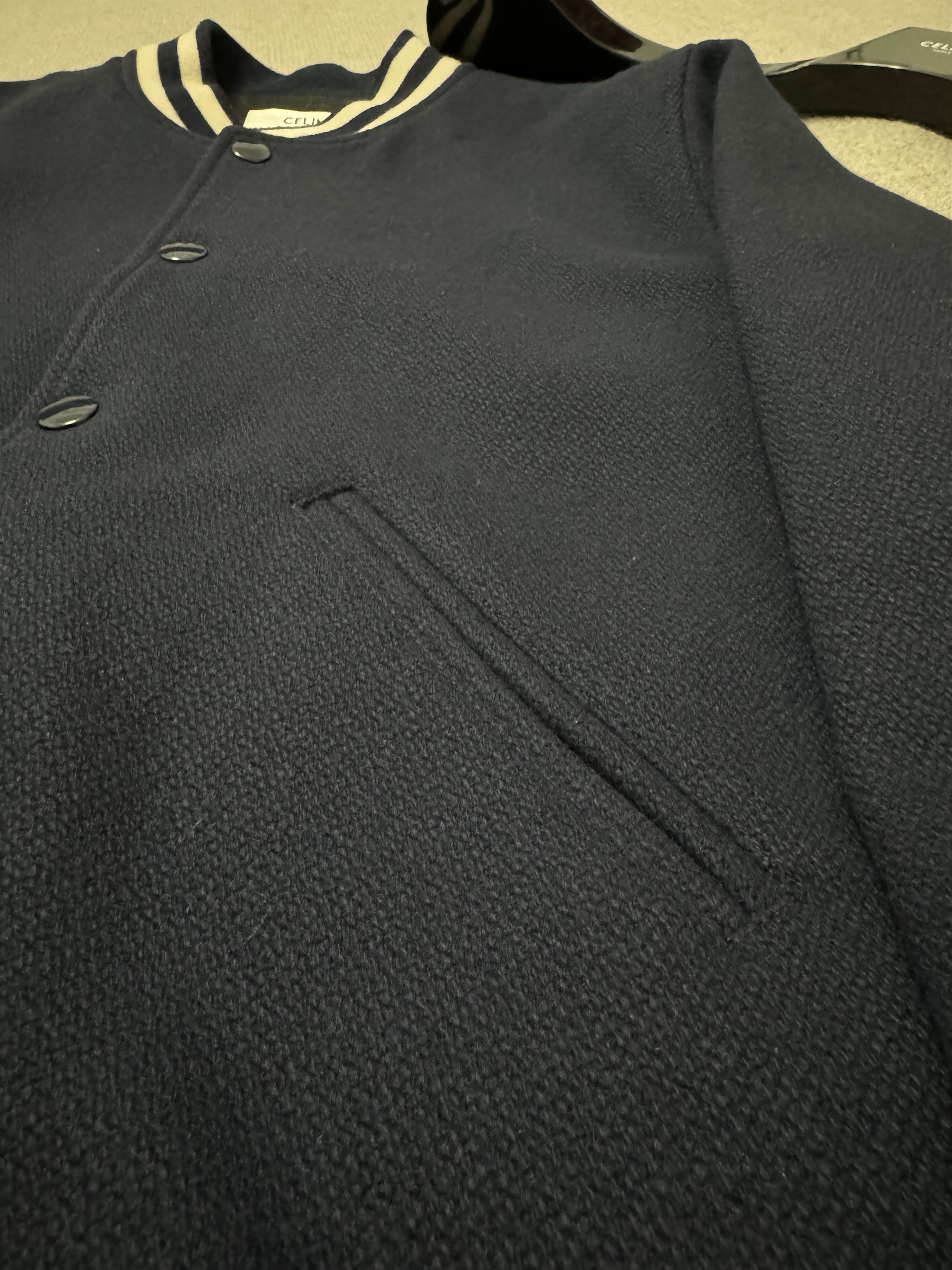 Celine × Hedi Slimane Celine Teddy Varsity Jacket Size US S / EU 44-46 / 1 - 6 Thumbnail