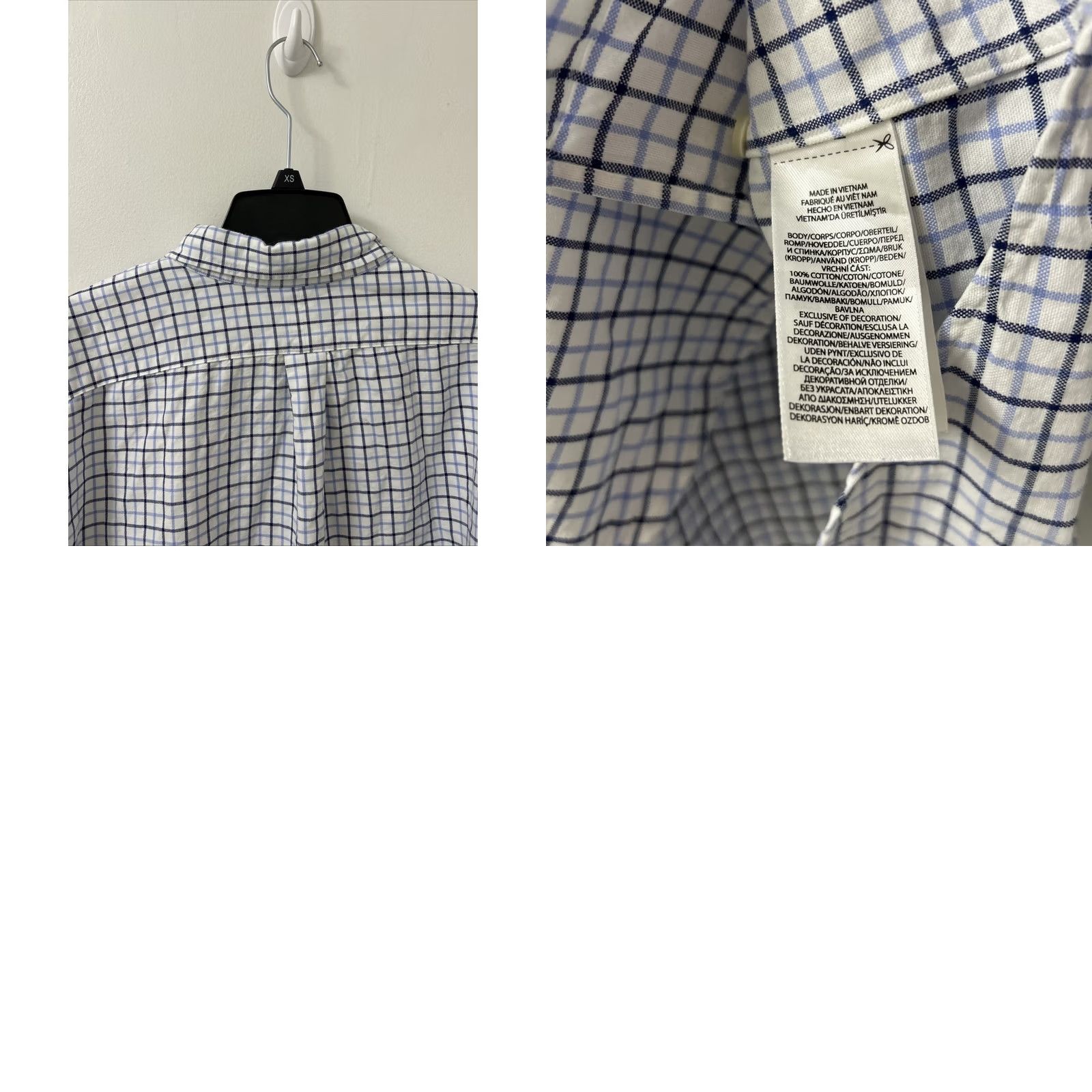 Ralph Lauren VINTAGE Polo Ralph Lauren Shirt Mens 2XL White Blue Plaid Button-Down L/S Classic Fit Size US XXL / EU 58 / 5 - 9 Thumbnail