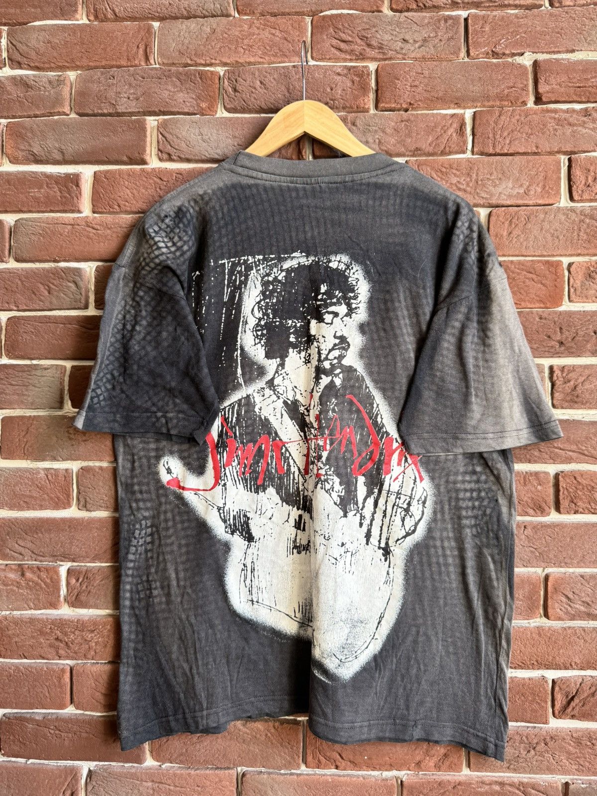 Vintage Vintage 90s Jimi Hendrix Faded Band Rock Black T-shirt l Size US L / EU 52-54 / 3 - 2 Thumbnail