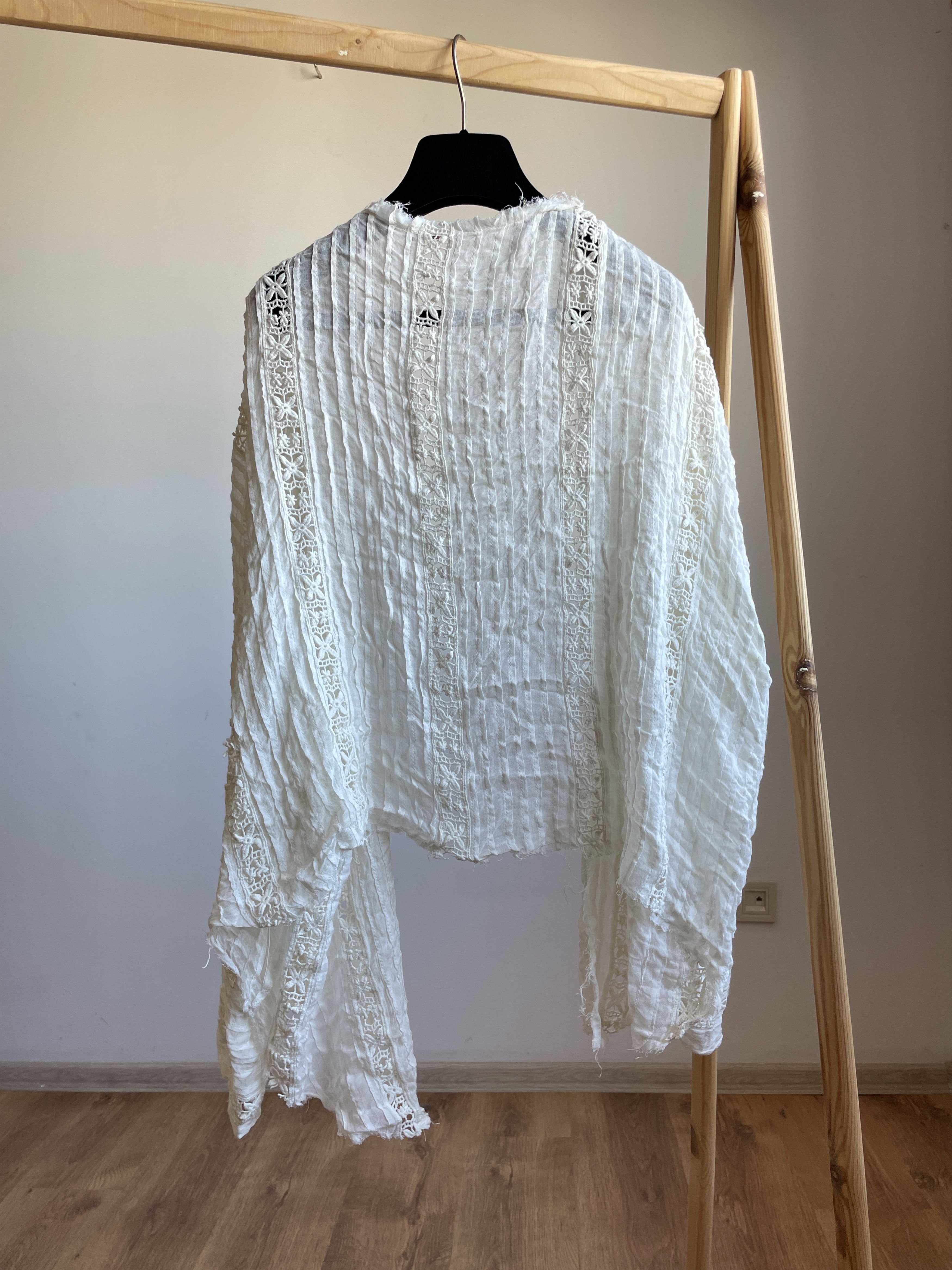 Free People Free People Willow Kimono Crochet Cardigan Size M/L Size M / US 6-8 / IT 42-44 - 2 Thumbnail