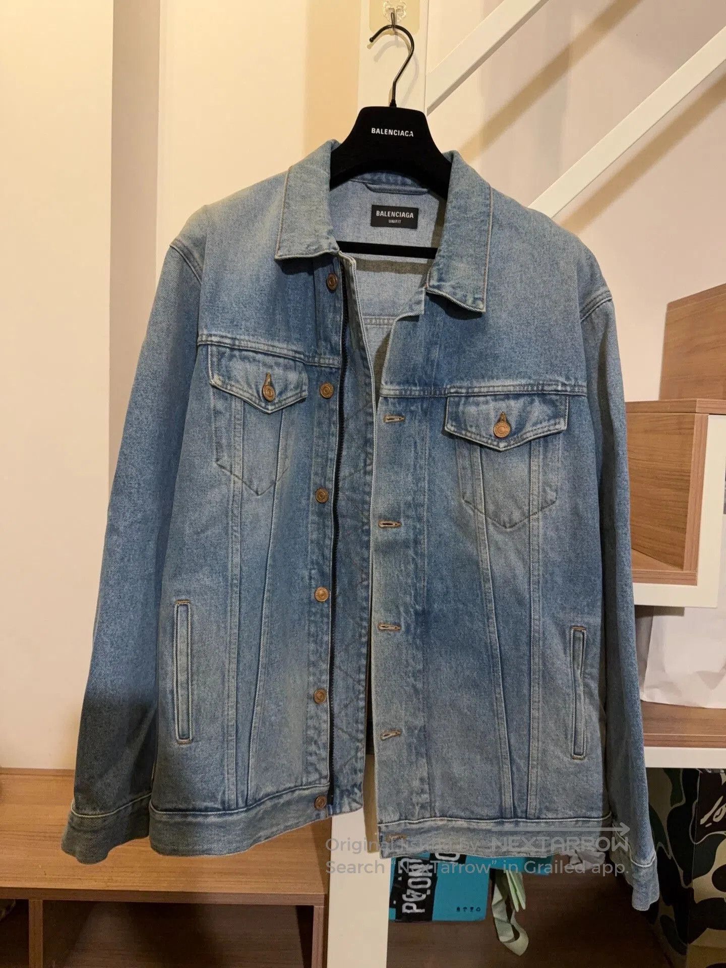Balenciaga Balenciaga Retro Light Denim Jacket Uni. Size US S / EU 44-46 / 1 - 1 Thumbnail