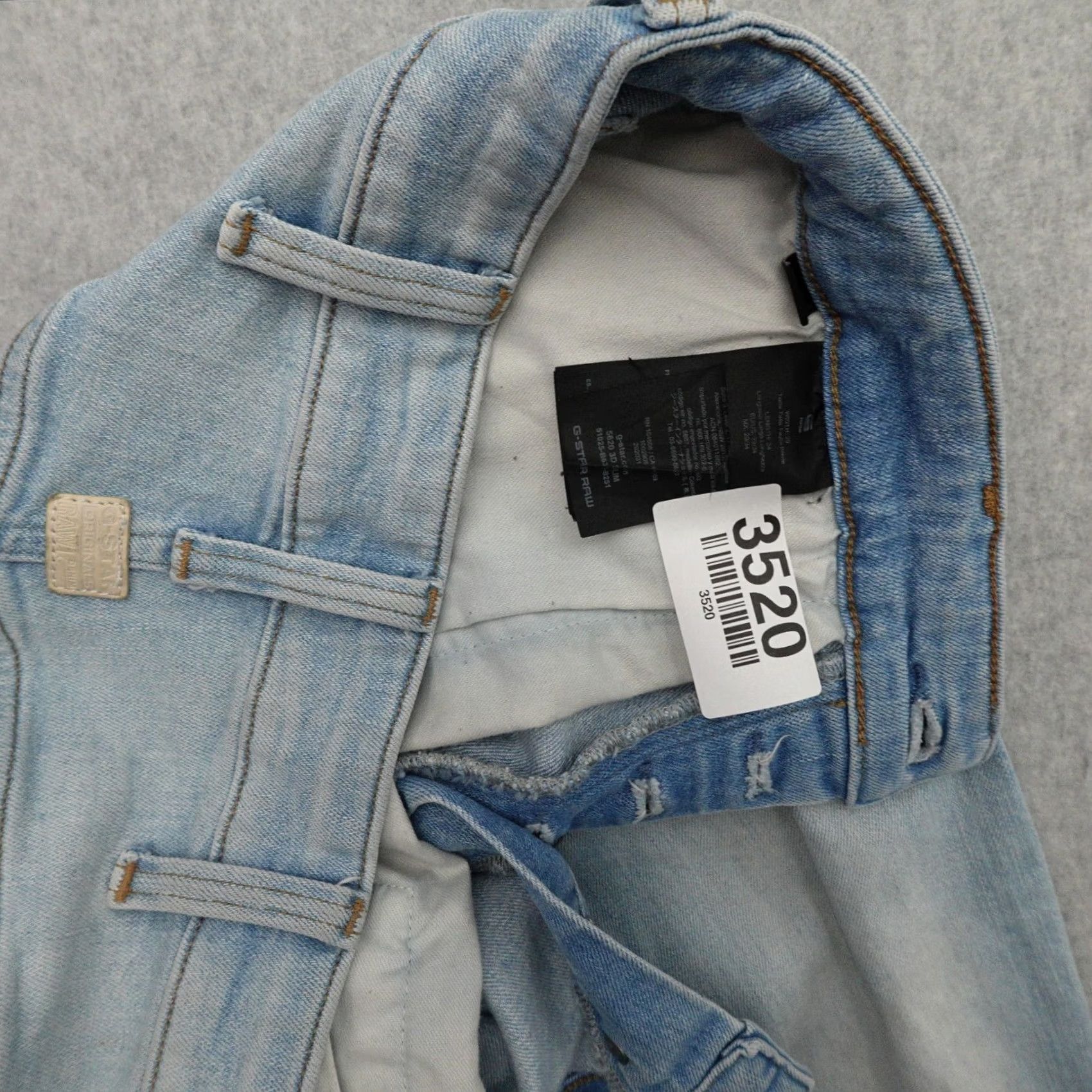 G-Star G-Star Jeans Slim 3D Distressed Light Wash Blue Mens 29 (29X33) Button Fly XS? Size US 29 - 5 Thumbnail