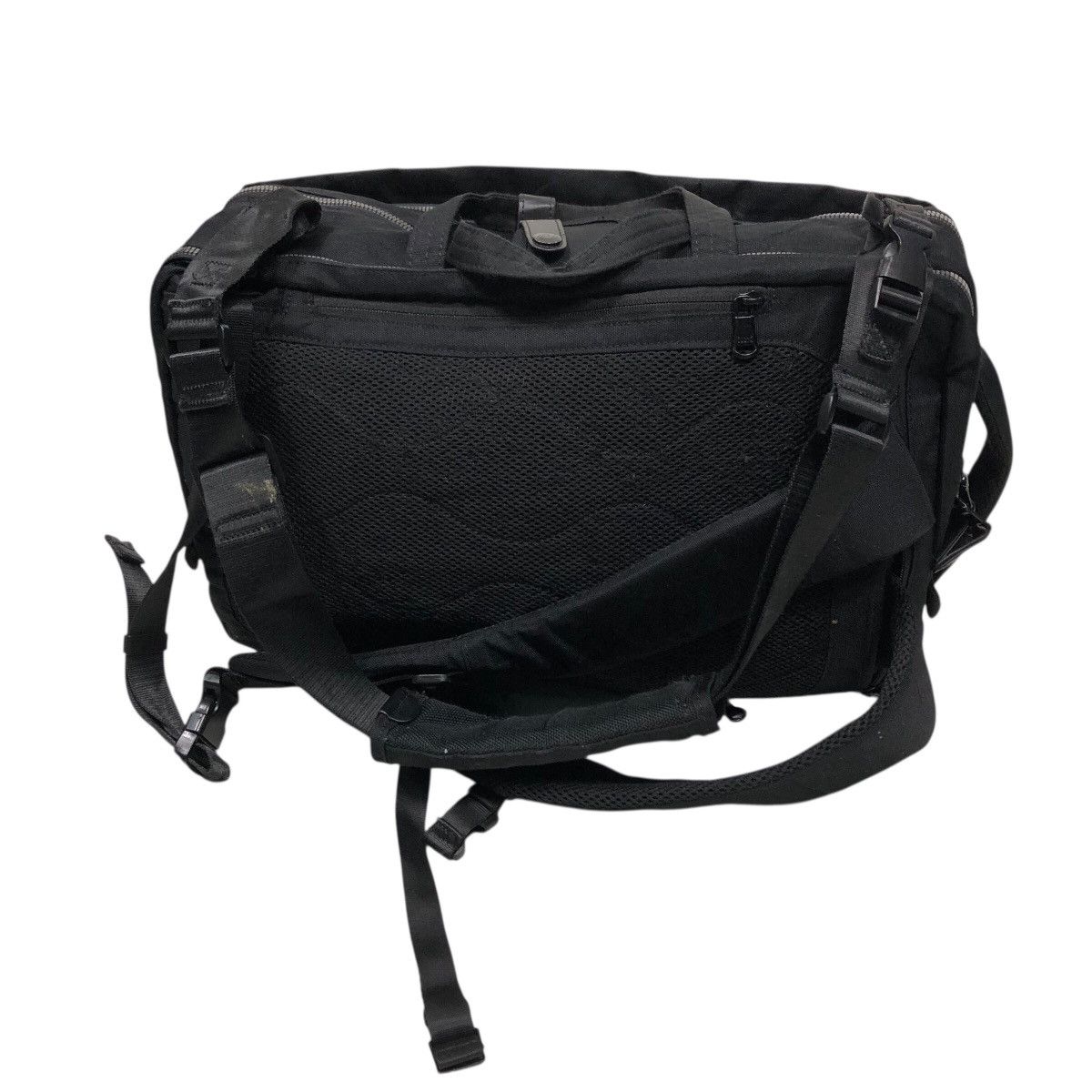 Japanese Brand 📌Rich Black Vintage Multi Use Back Pack Cordura Fabric Size ONE SIZE - 8 Thumbnail