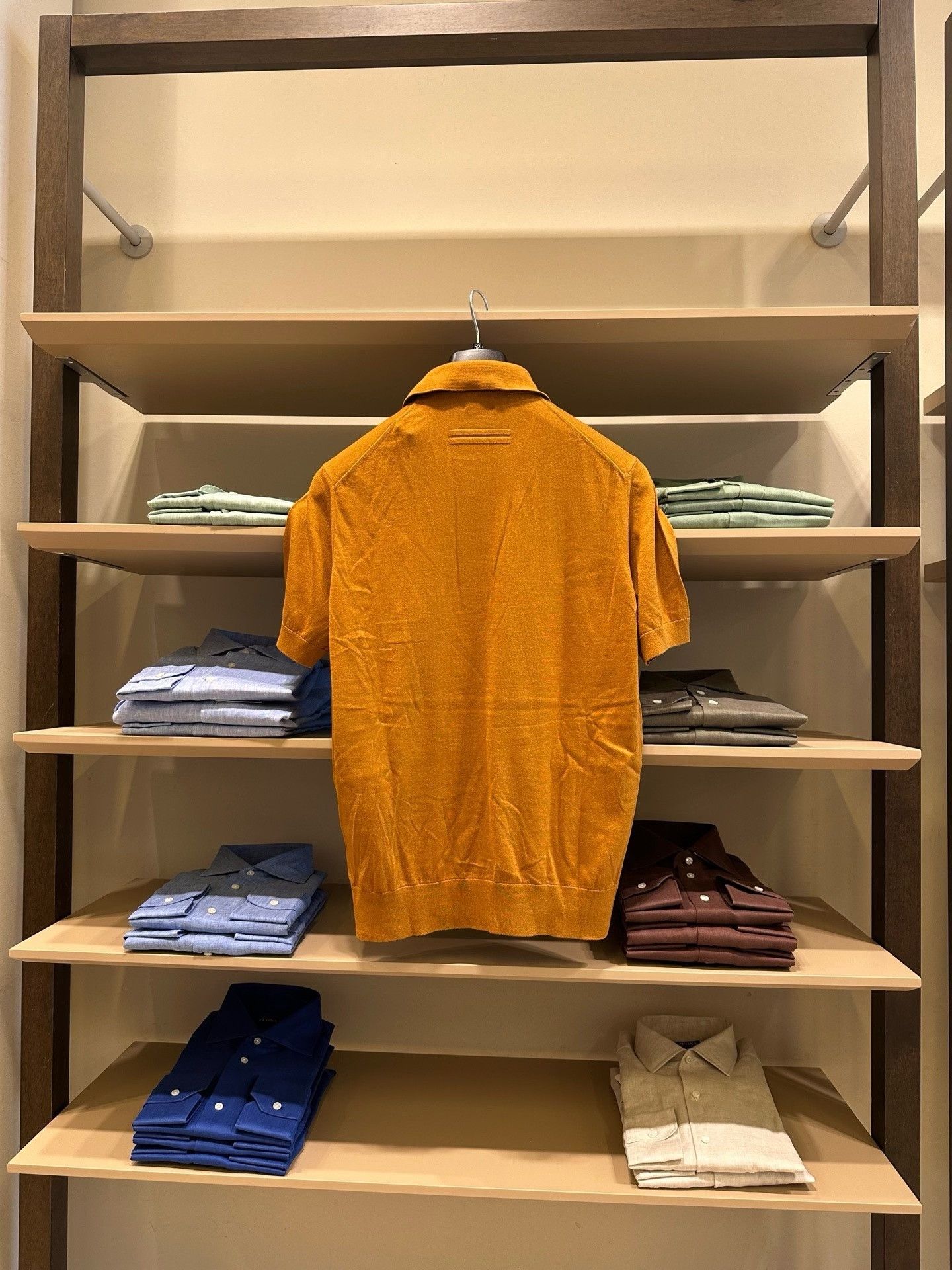 Ermenegildo Zegna Zegna Men's Mustard Knit Polo Shirt Size US M / EU 48-50 / 2 - 5 Thumbnail