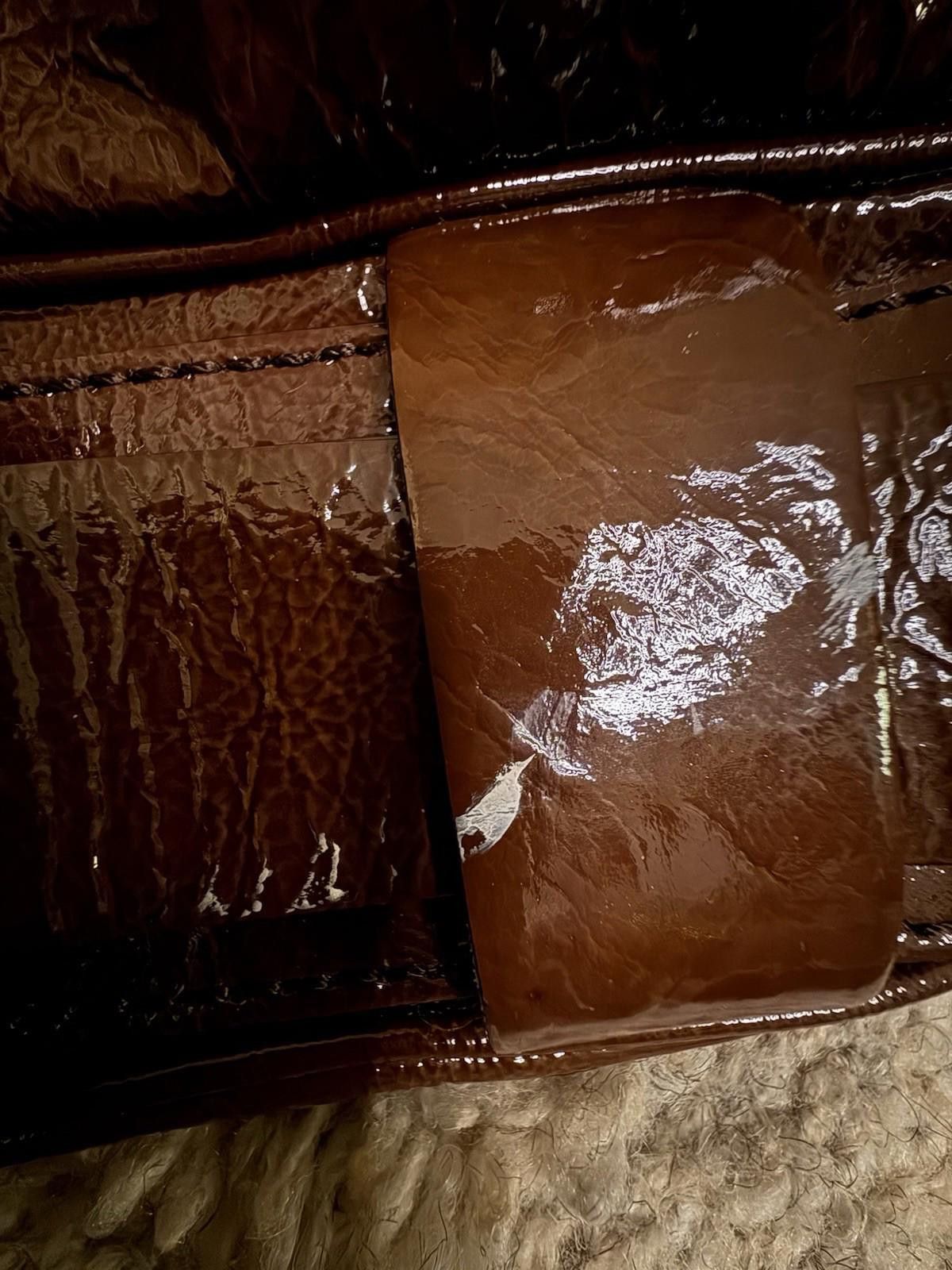 Other Francesco Biasia Brown Patent Leather Satchel Shoulder Bag Size ONE SIZE - 7 Thumbnail