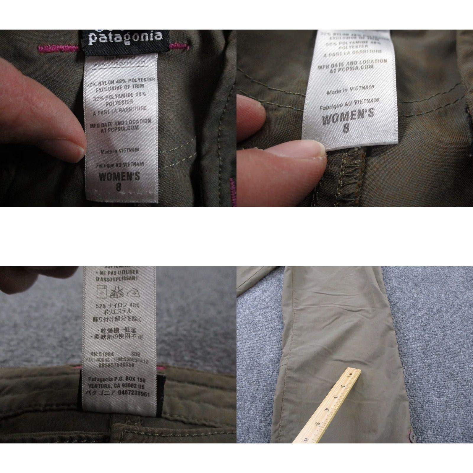 Patagonia Patagonia Pants Womens 8 Brown Nylon Quandary Performance Outdoor Hiking Cargo Straight Leg 8 Brown Womens Pants Size 30" / US 8 / IT 44 - 8 Thumbnail