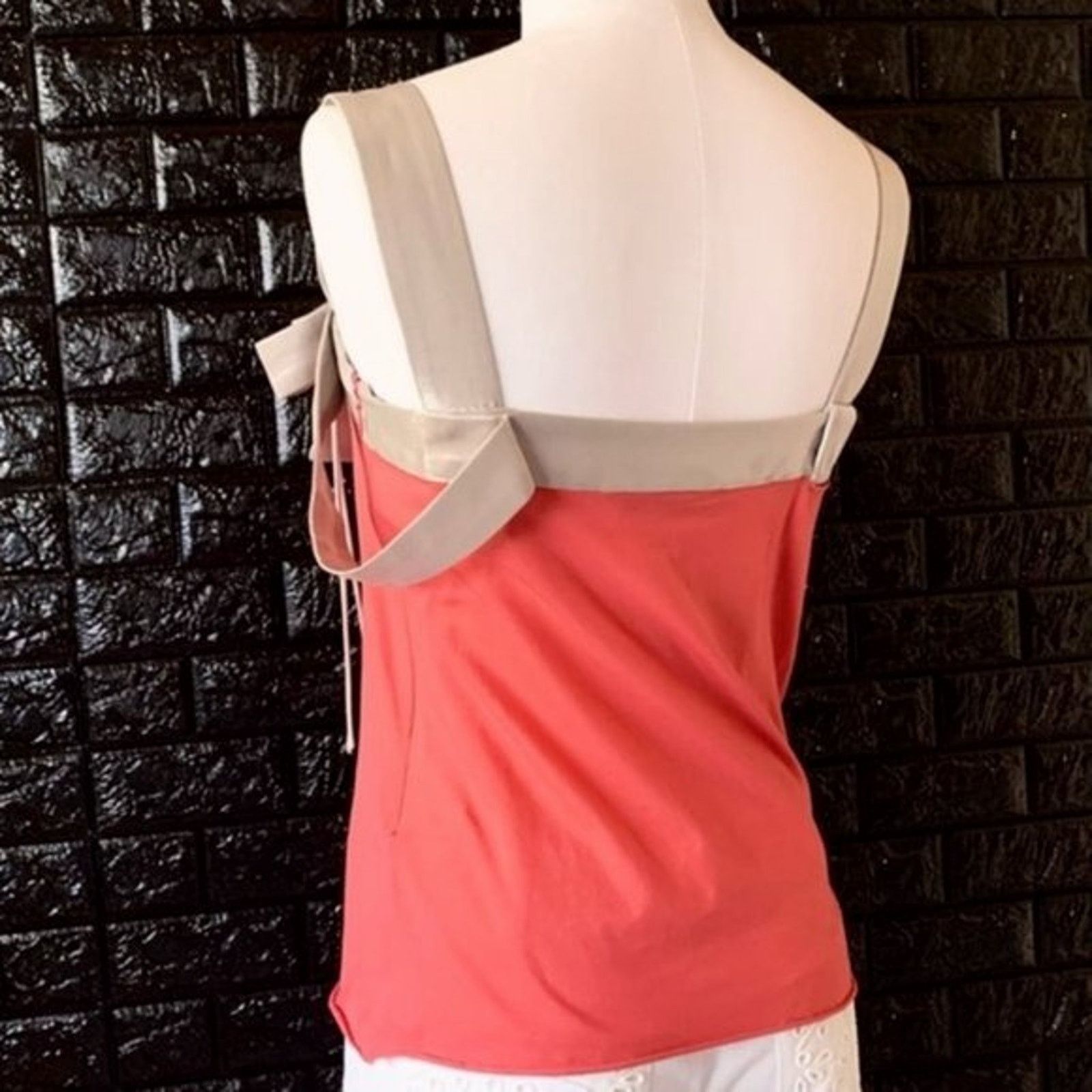 Stella McCartney Stella McCartney Knit Sleeveless blouse with Coral gold bow Size S / US 4 / IT 40 - 6 Thumbnail