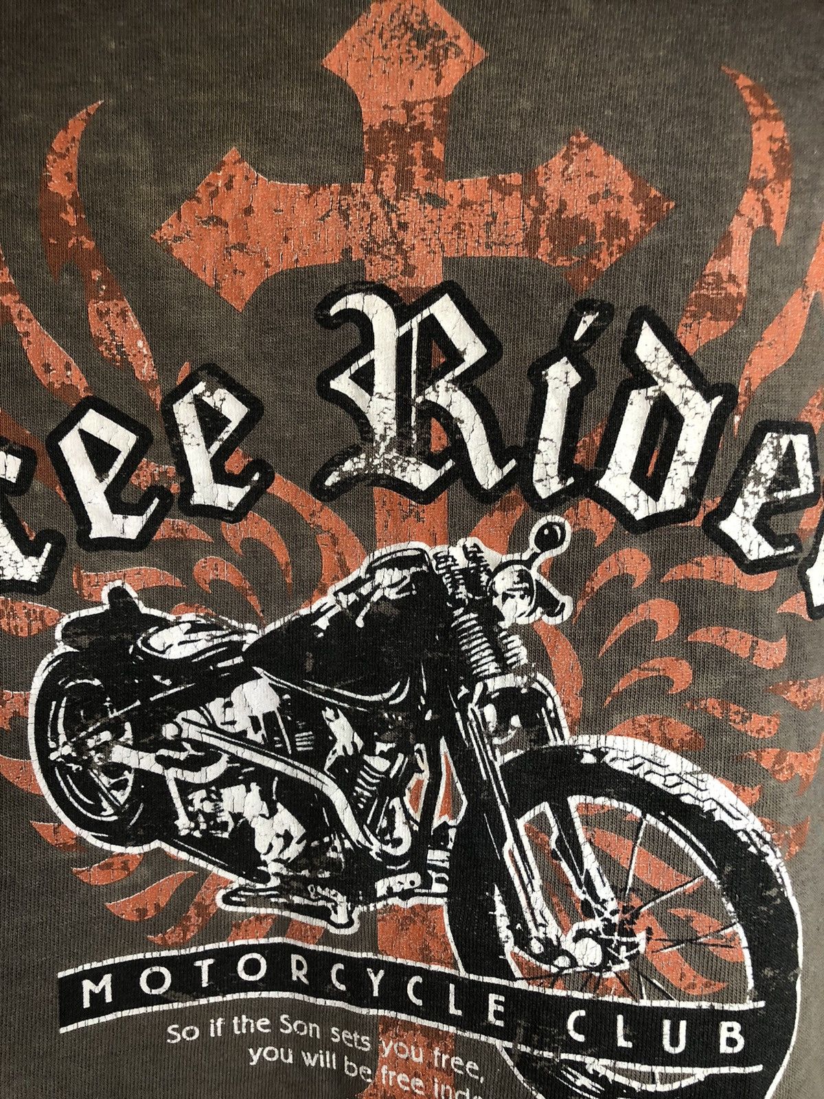 Affliction × Harley Davidson × Vintage Vintage Y2K Sunfaded Free Riders Motorcycle Club Tee Size US XL / EU 56 / 4 - 8 Thumbnail