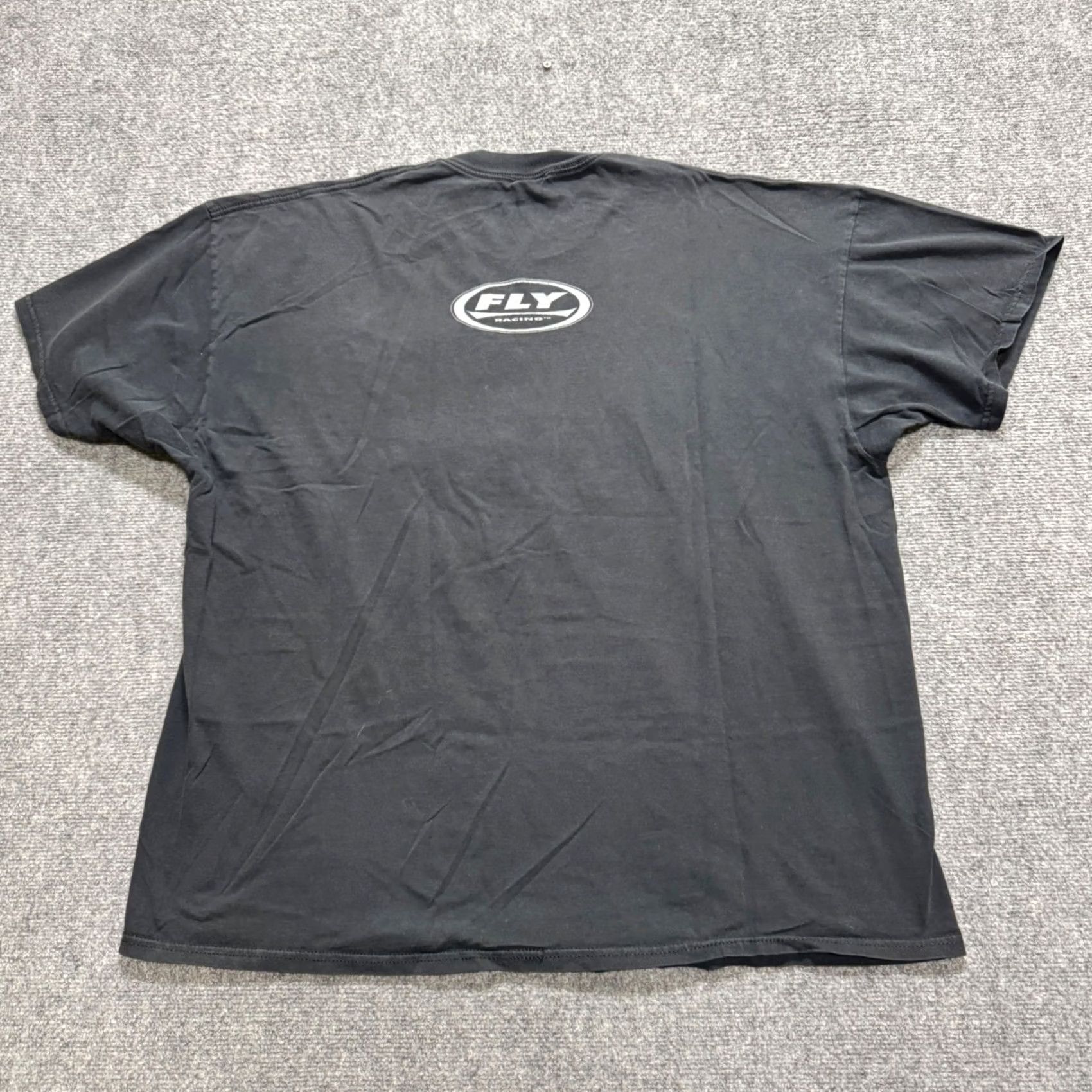 Vintage VTG Fly Racing T-shirt Men XXl Black Y2K Faded 90s Spellout Shirt Mens Size US XXL / EU 58 / 5 - 6 Thumbnail