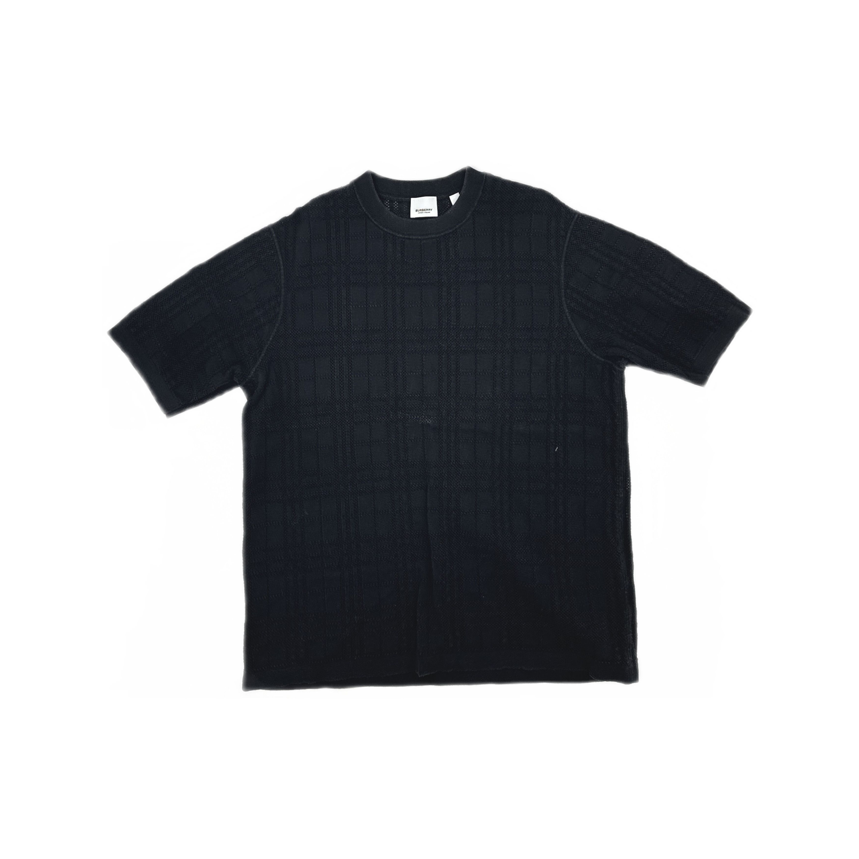 Burberry Burberry Textured Check Short Sleeve T-Shirt Size M Size US M / EU 48-50 / 2 - 1 Thumbnail