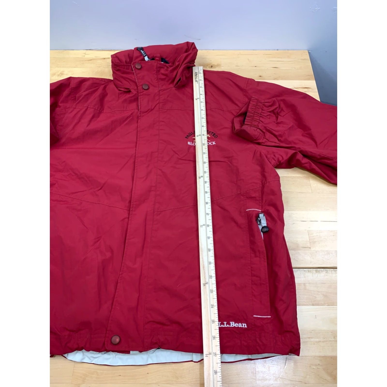 Vintage VINTAGE L.L. Bean Rain Jacket Mens L Red Hooded Zip Water Resistant Jacket Size US L / EU 52-54 / 3 - 7 Thumbnail