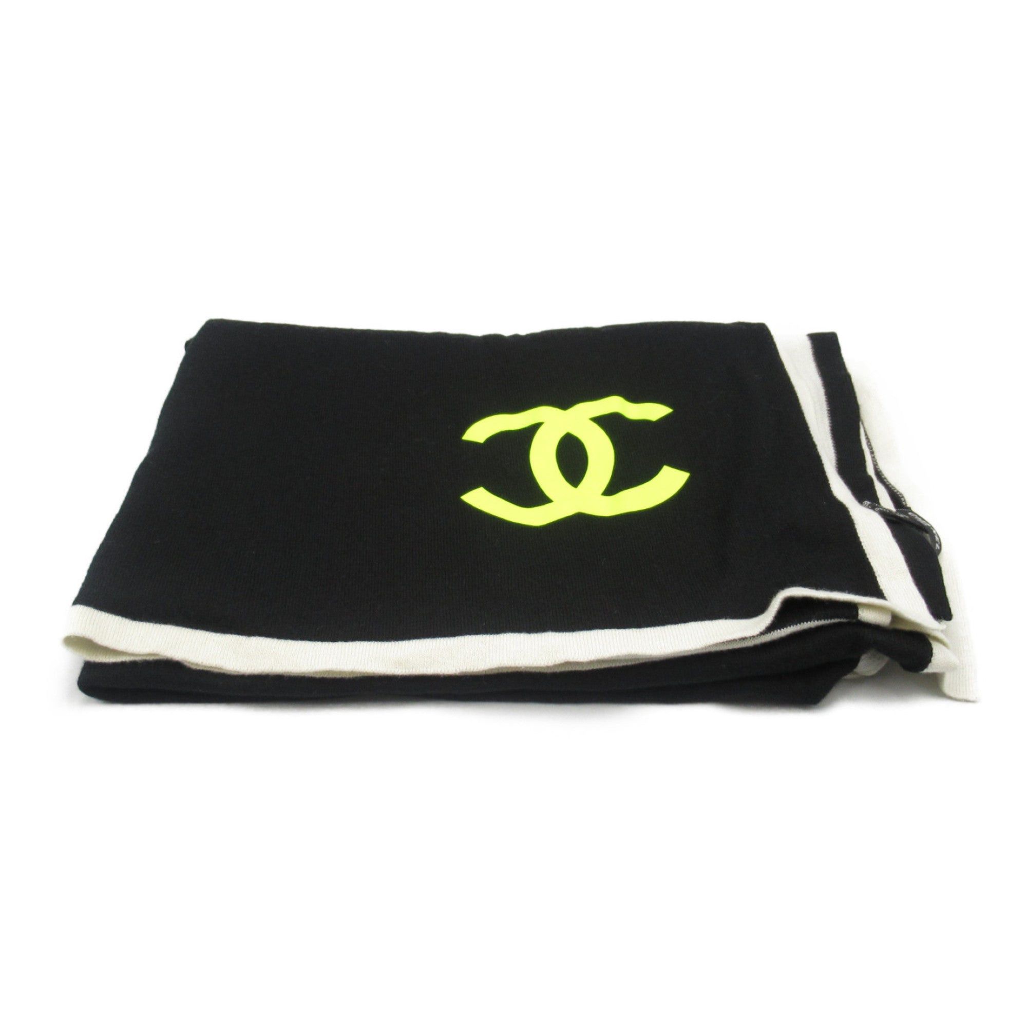 image of Chanel Shawl Black White Cotton, Women's