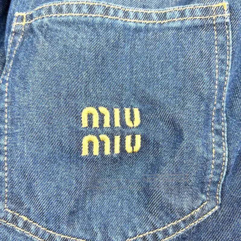 Miu Miu Miu Miu Blue Cotton Shirt for Women . Size XXS / US 00 / IT 34 - 6 Thumbnail