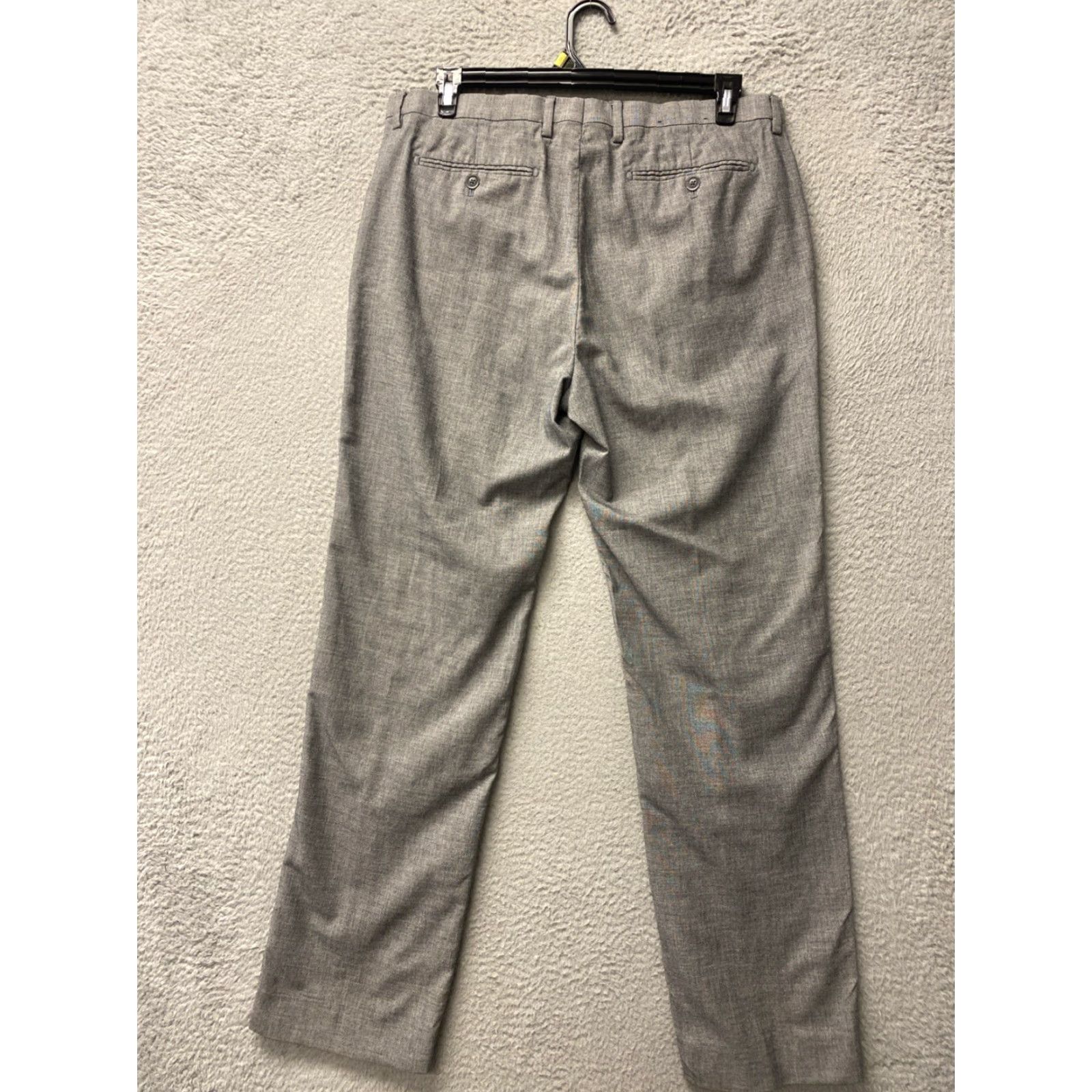 Banana Republic Banana Republic Dress Pants Mens 34 Regular Gray Cotton Wool Solid Straight Front Zip Button Pockets Classic City College 90s (if applicable) Mens Size US 34 / EU 50 - 6 Thumbnail