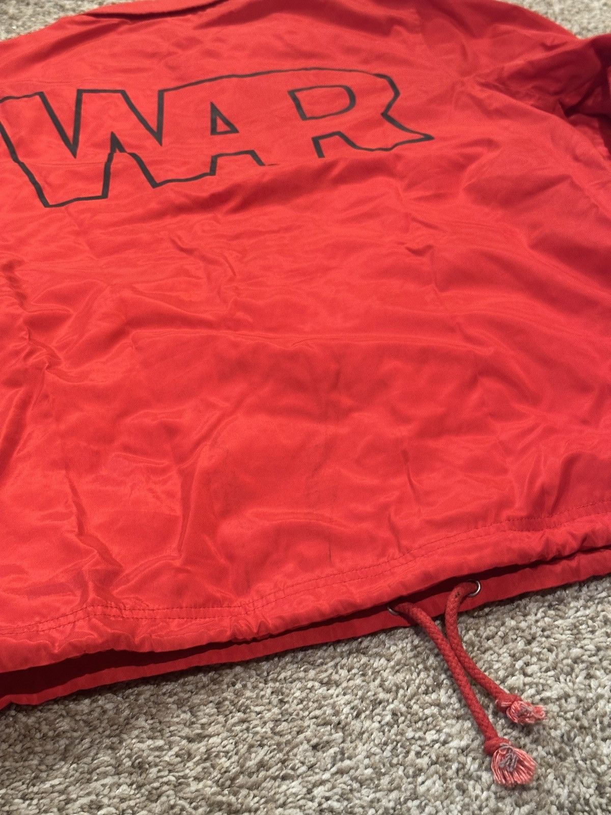 Supreme Supreme SAMPLE “WAR” Coaches Jacket - Medium Red Size US M / EU 48-50 / 2 - 6 Thumbnail