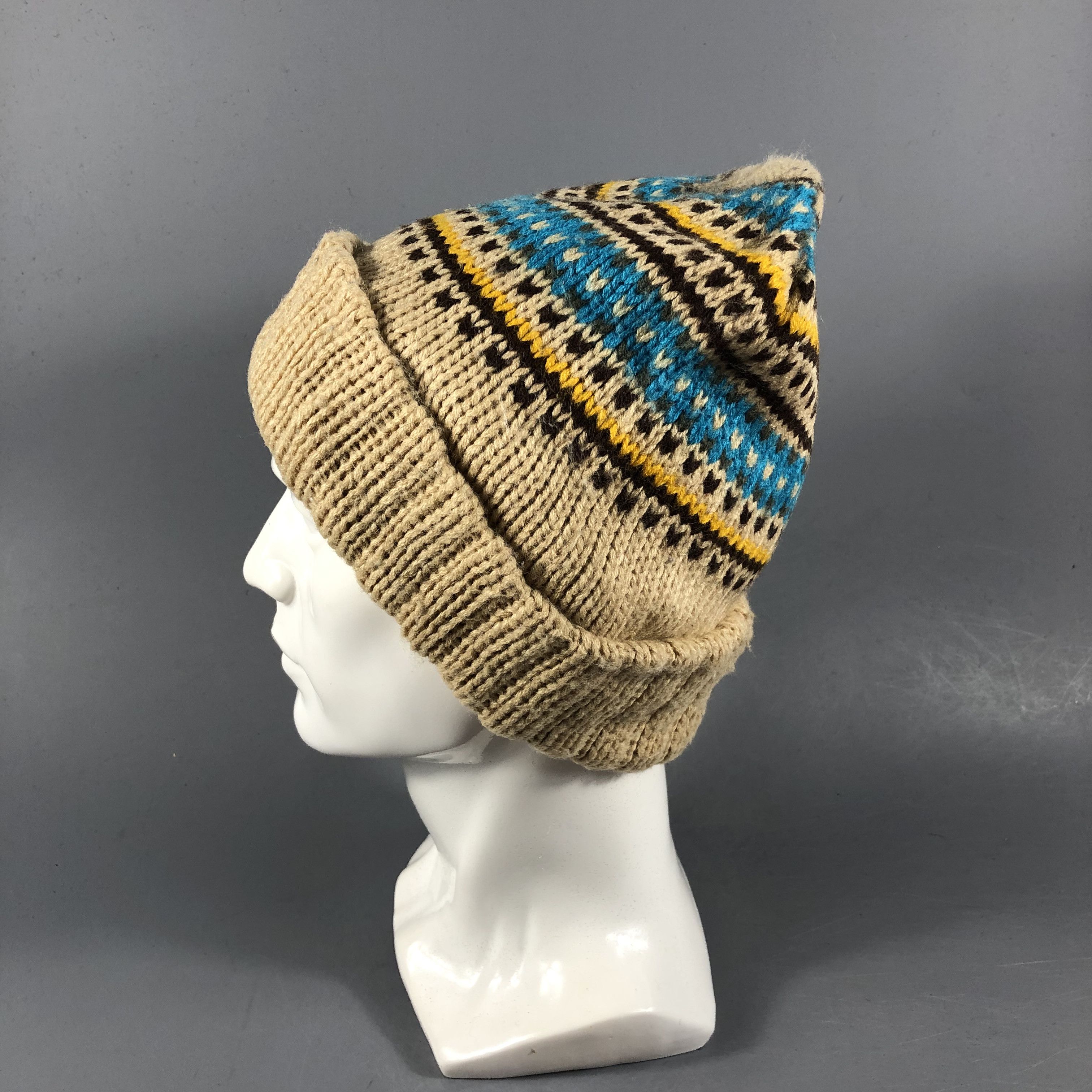 Vintage Hush Hush Stripe Beanie Snowcap Snow Hat B994 Size ONE SIZE - 2 Thumbnail