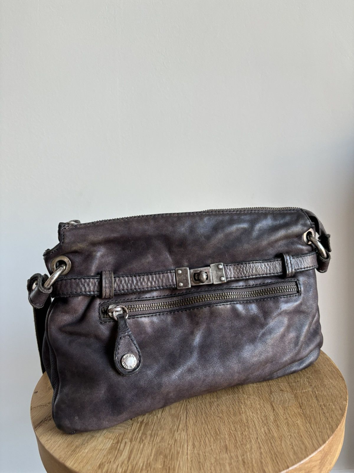 Vintage Vintage Mer Du Sud Leather Croosbody Bag Size ONE SIZE - 3 Thumbnail