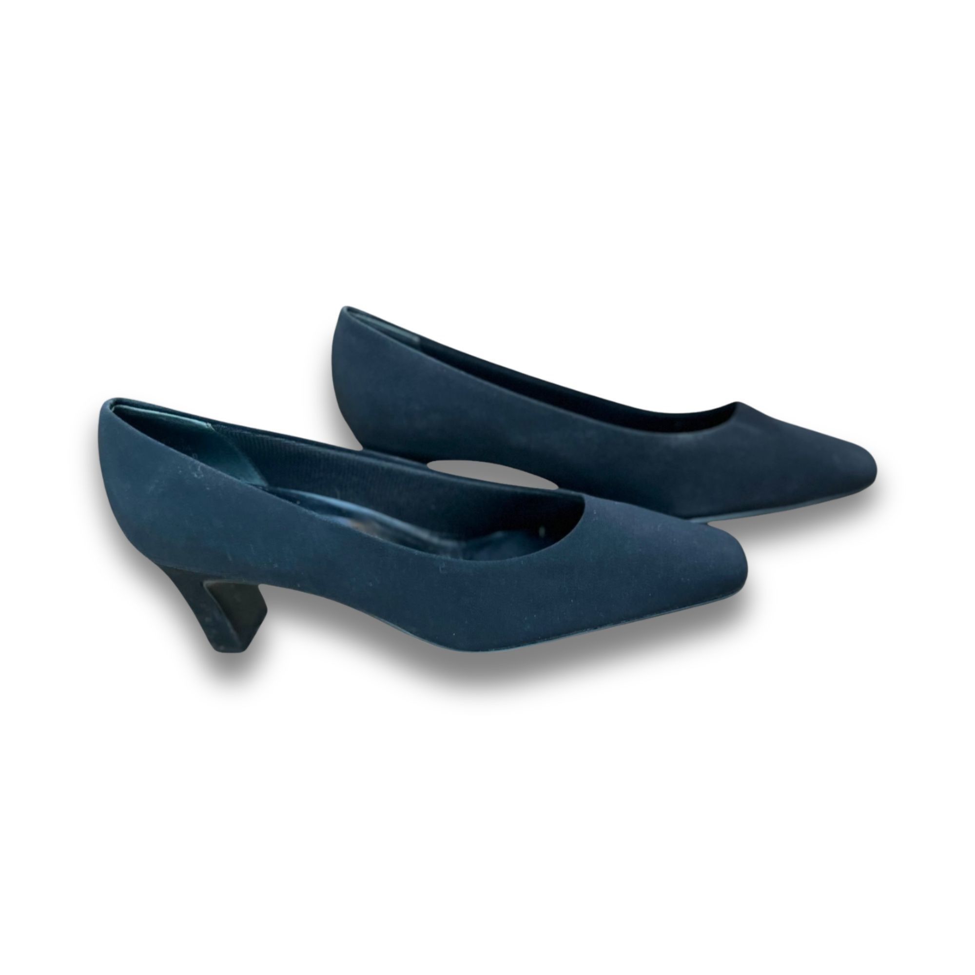 Nordstrom Nordstrom Glow 2" Black Heels Size 8 Elegant Square-Toe Pump Size US 8 / IT 38 - 4 Thumbnail