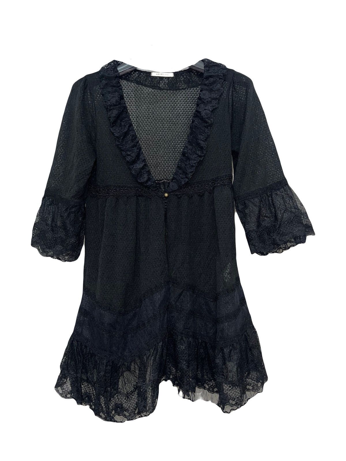 LIZ LISA Axes Femme black lace mesh cardigan 🖤🥀 Size ONE SIZE - 3 Thumbnail