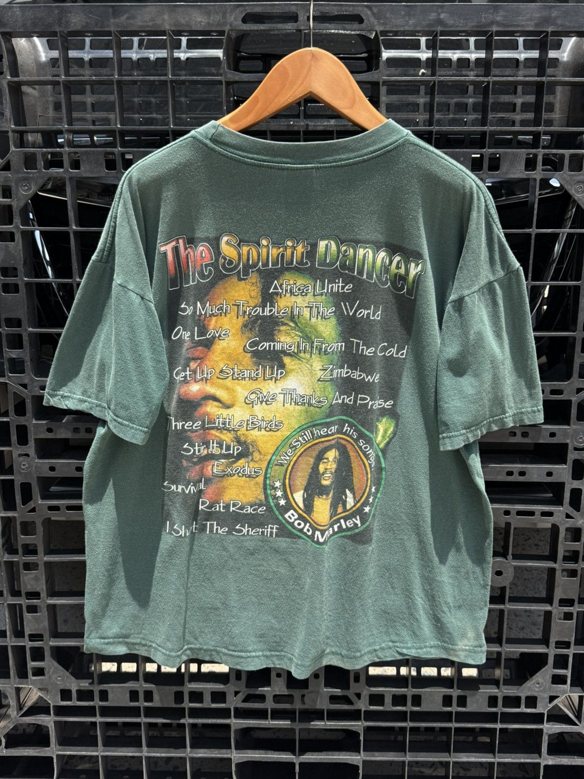 Vintage 💥Vintage Bob Marley The Spirit Dancer 90s Rap Tee T-Shirt Size US XL / EU 56 / 4 - 2 Thumbnail