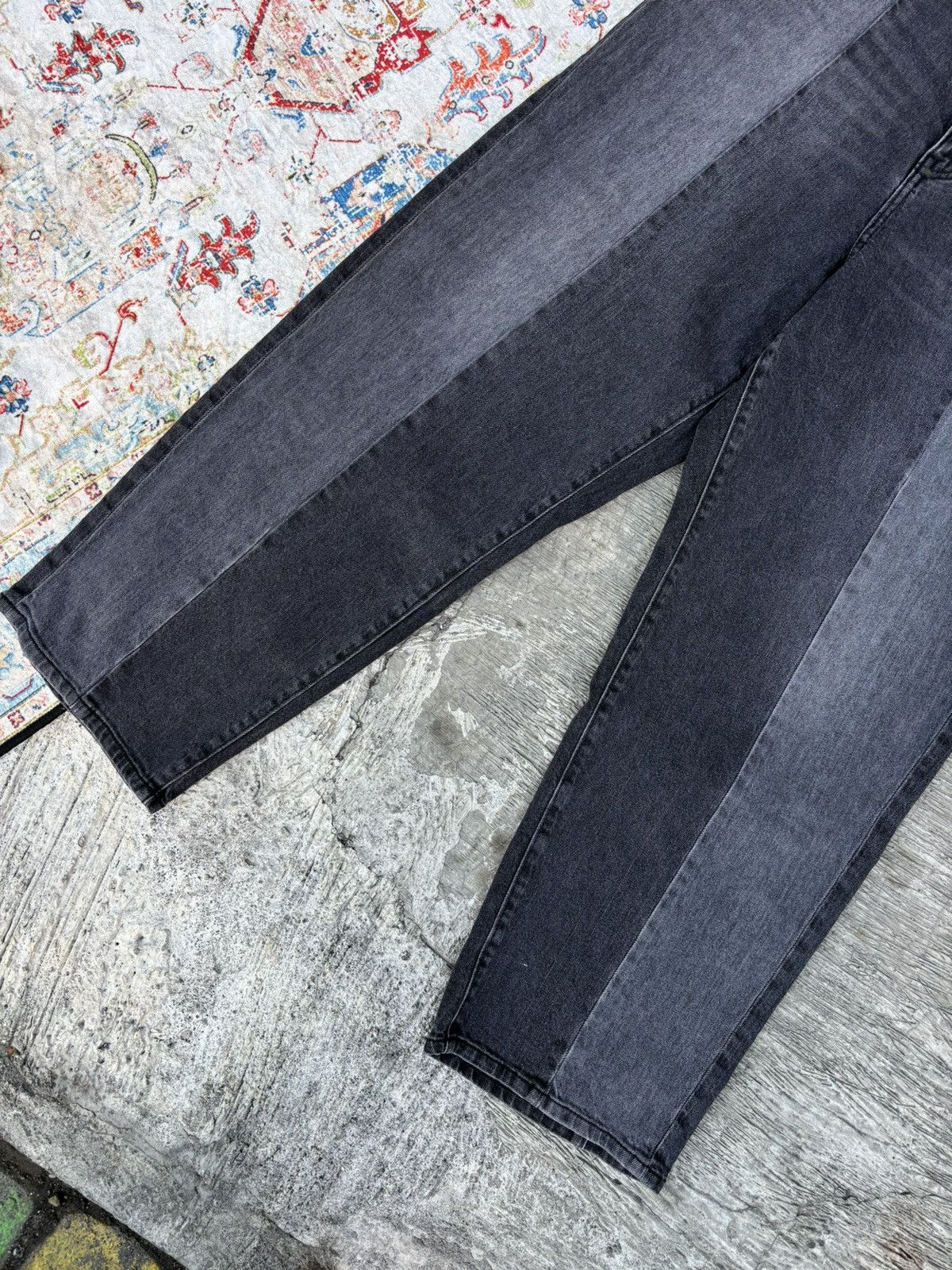 If Six Was Nine × Japanese Brand × RAGEBLUE Color block twotone Rageblue jeans Size US 32 / EU 48 - 2 Thumbnail