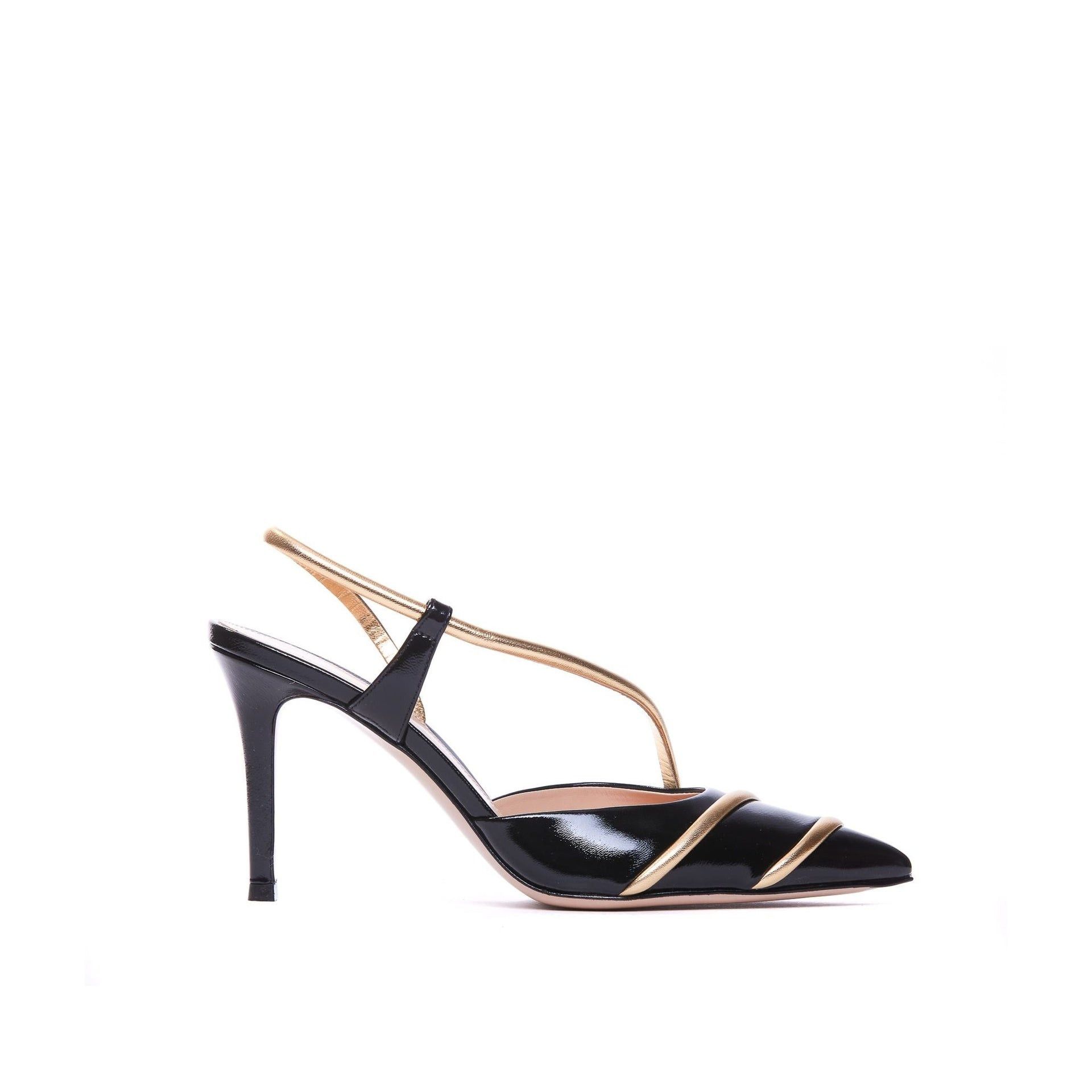 Gianvito Rossi Leather Slingback Pumps Shoes, Women's (Size 8)