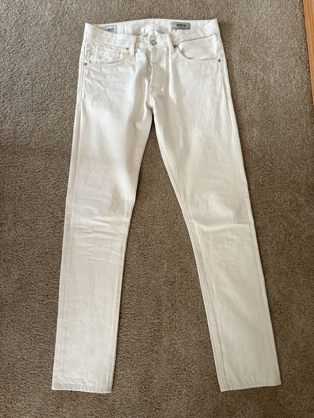Benzak Denim Developers Benzak B-01 Slim 12oz Ecru Selvedge Denim Size US 31 - 1 Thumbnail