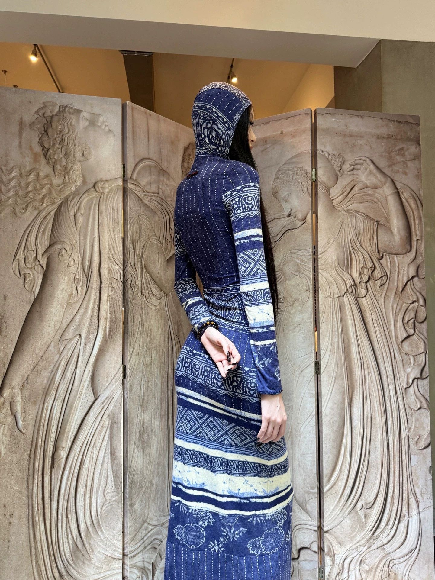 Jean Paul Gaultier JPG Vintage Stretch Hooded Dress 34-76-150 Size XS / US 0-2 / IT 36-38 - 5 Thumbnail