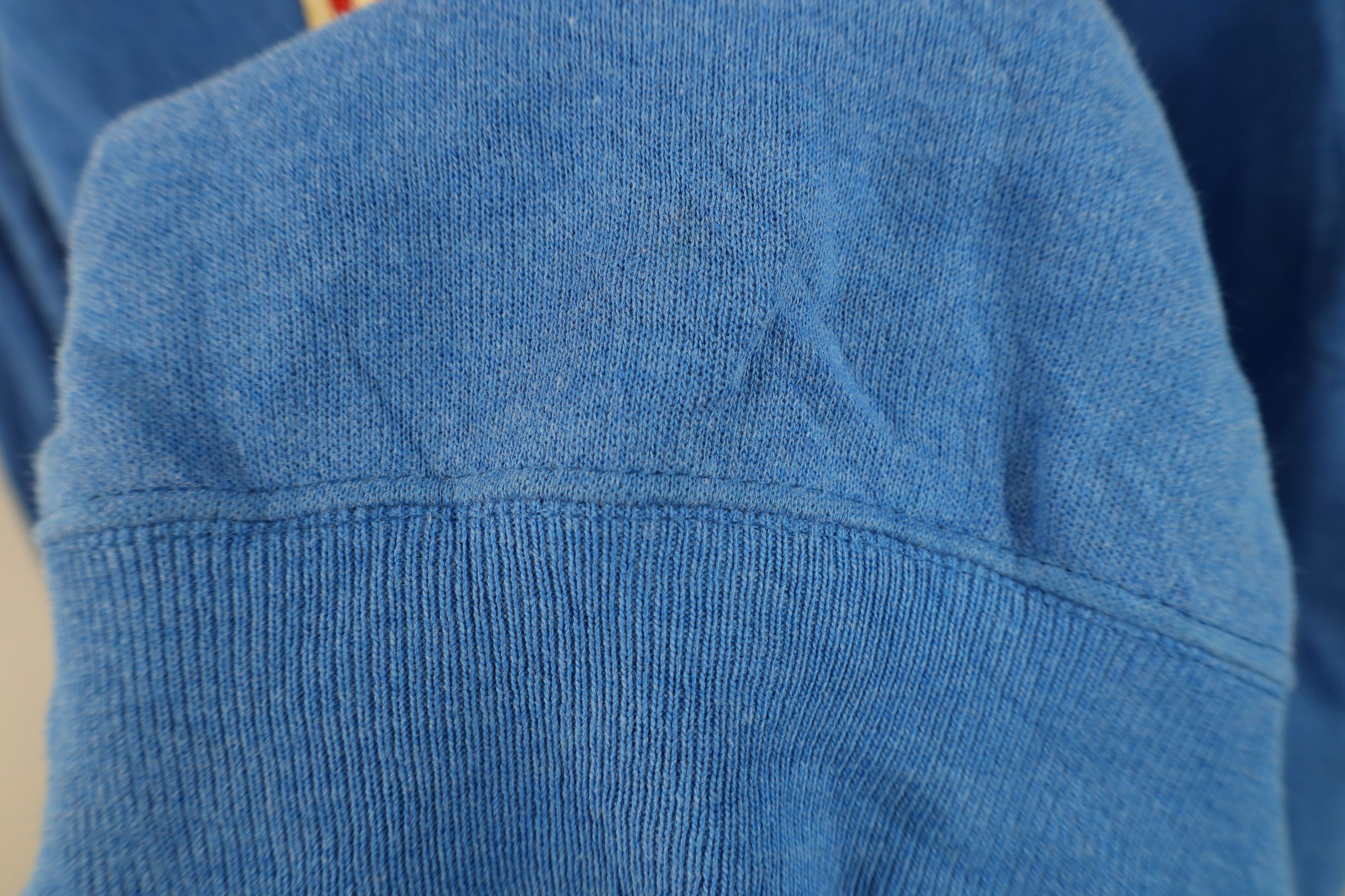 Vintage Vintage 80s Streetwear Popcorn Collared Sweatshirt Blue USA Size L / US 10 / IT 46 - 13 Thumbnail