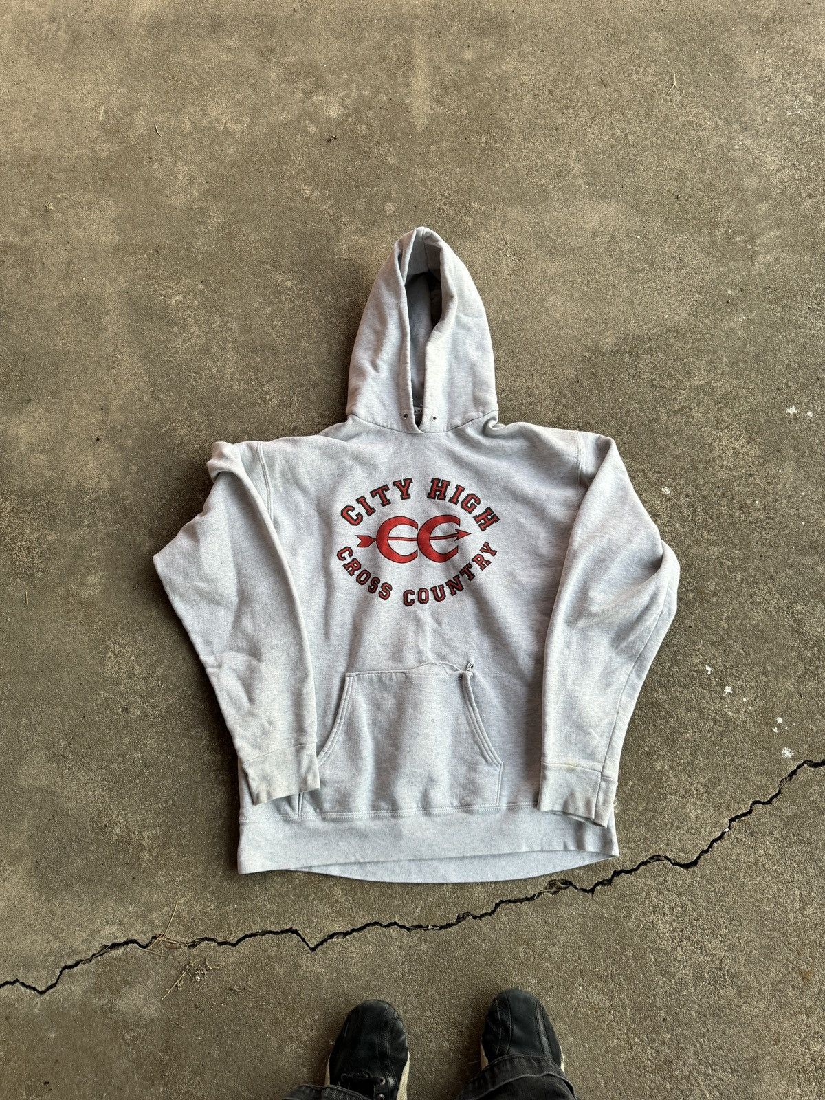 Fruit Of The Loom × Vintage Thrashed vintage fruit of the loom hoodie Size US XL / EU 56 / 4 - 2 Thumbnail