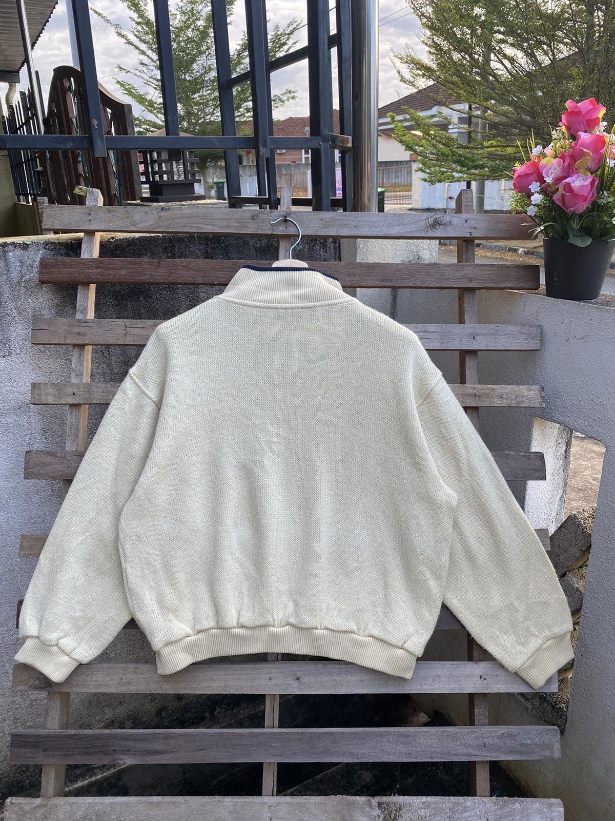 Lacoste Vintage Lacoste Baggy Knitwear Half Zipper Sweatshirt Size US L / EU 52-54 / 3 - 6 Thumbnail