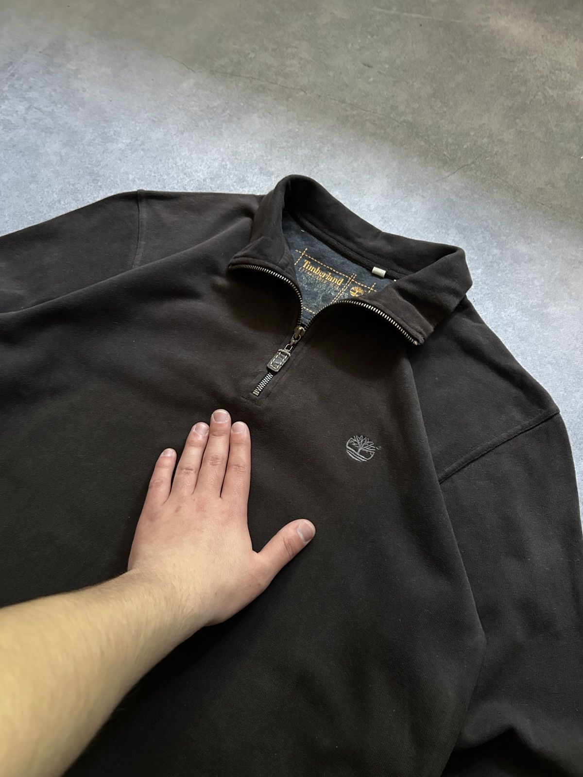 Timberland × Vintage Vintage Timberland 1/4 zip faded sun faded sweatshirt Size US M / EU 48-50 / 2 - 2 Thumbnail