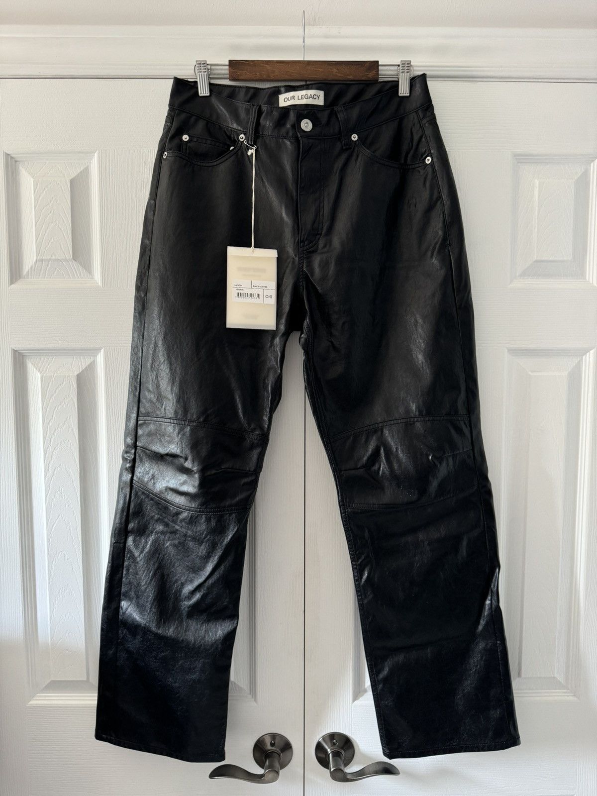 Our Legacy FORMAL MOTO CUT- Cageian Black Fake Leather - Size 34