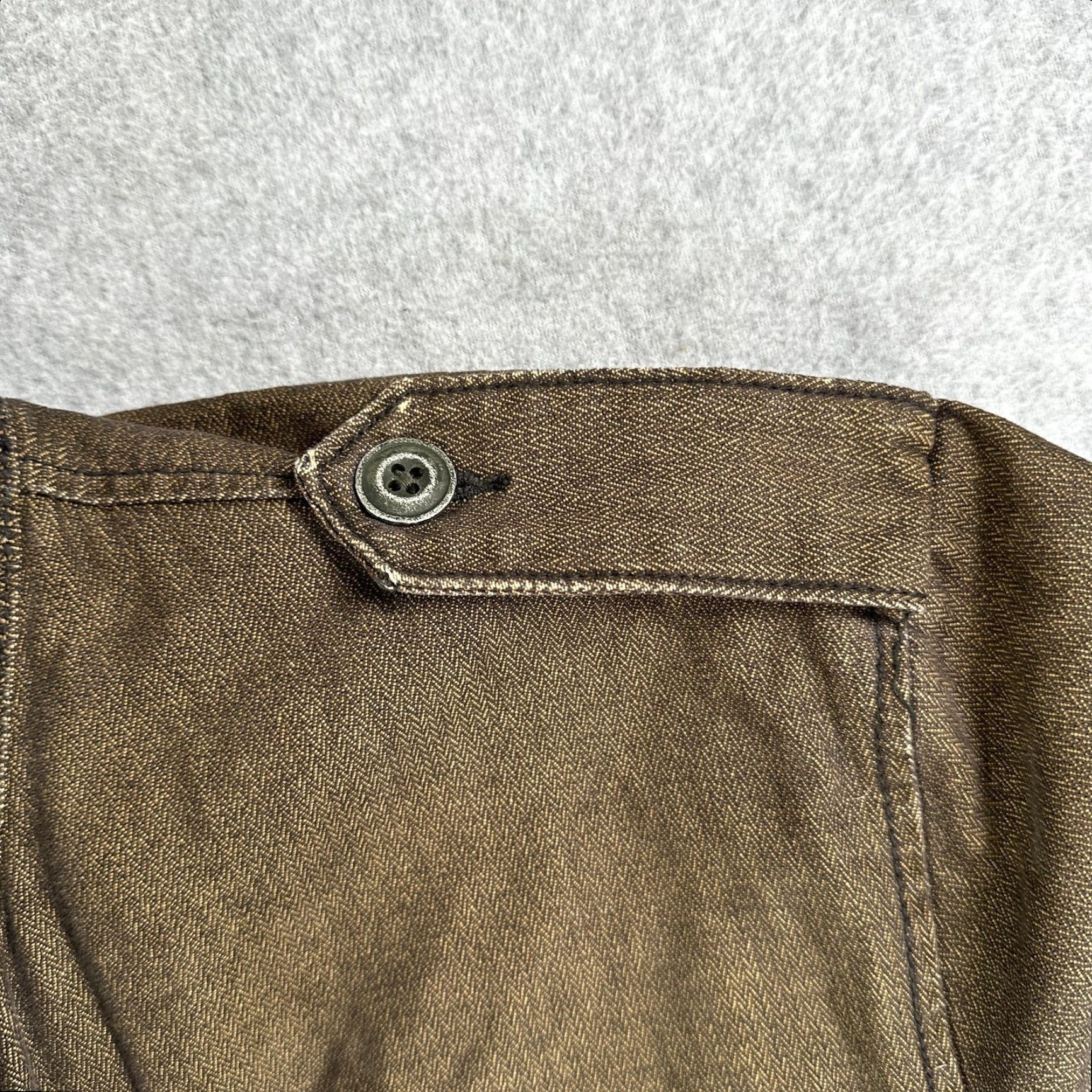 Levi's VINTAGE Levi's Tab Twills Military Jacket Mens XL Brown Herringbone Cotton Lined Size US XL / EU 56 / 4 - 6 Thumbnail