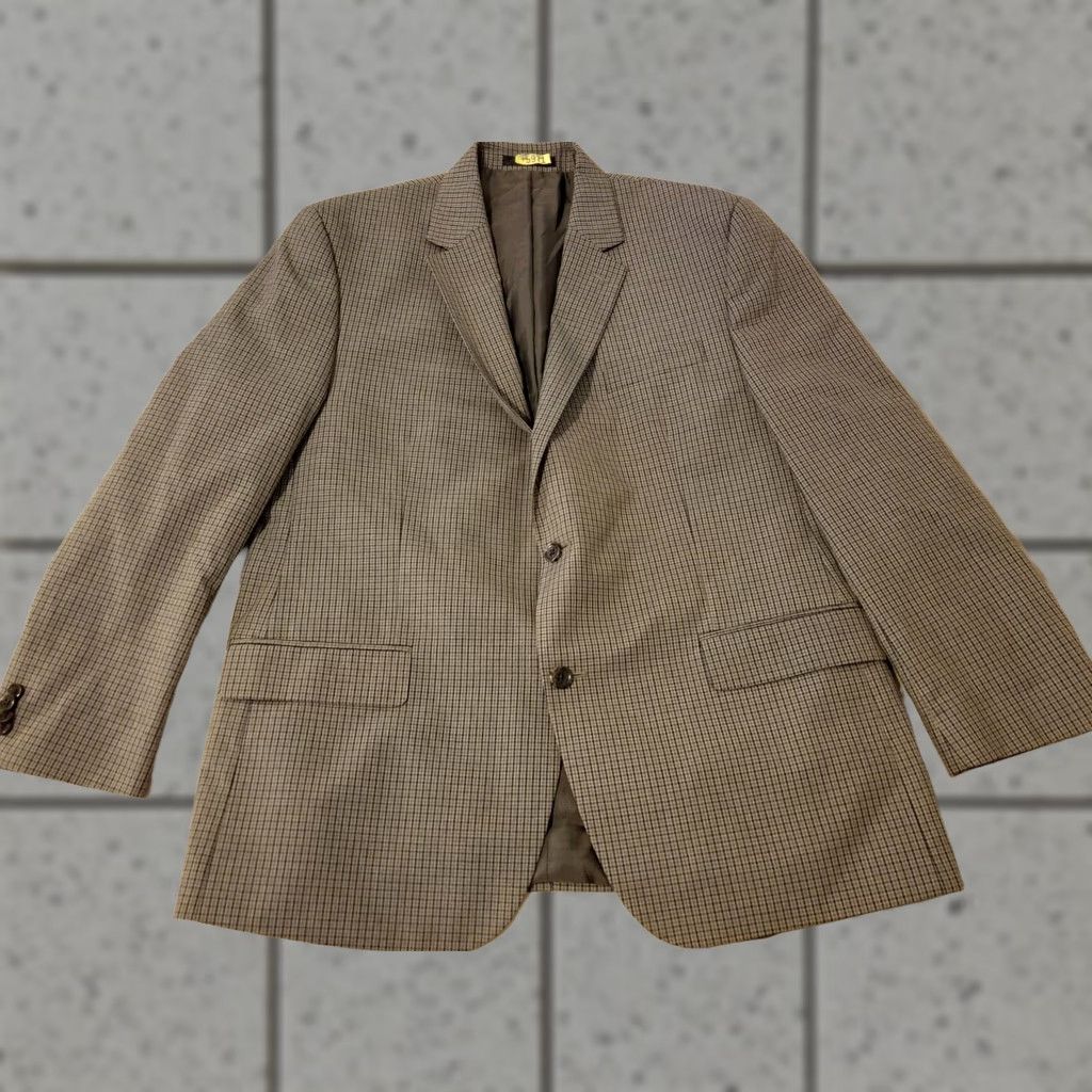 Michael Kors VINTAGE Michael Kors Jacket Blazer 46R Khaki Beige Mens 2 Piece Size 46R - 1 Thumbnail