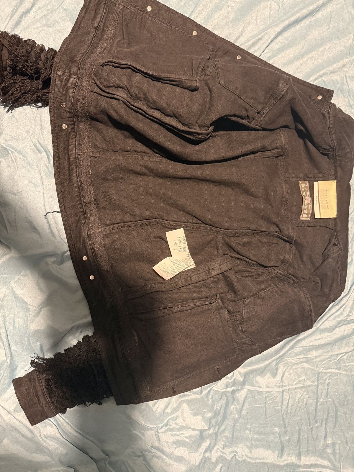 1017 ALYX 9SM × Blackmeans 1017 ALYX 9SM frayed denim jacket Size US S / EU 44-46 / 1 - 7 Thumbnail