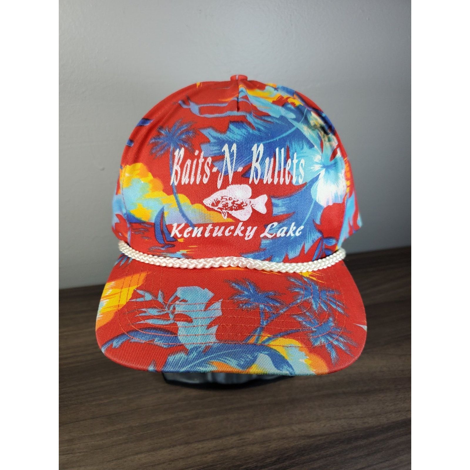 Vintage Baits N Bullets Kentucky Lake Hat Floral Fish Snapback Cap Size ONE SIZE - 2 Thumbnail