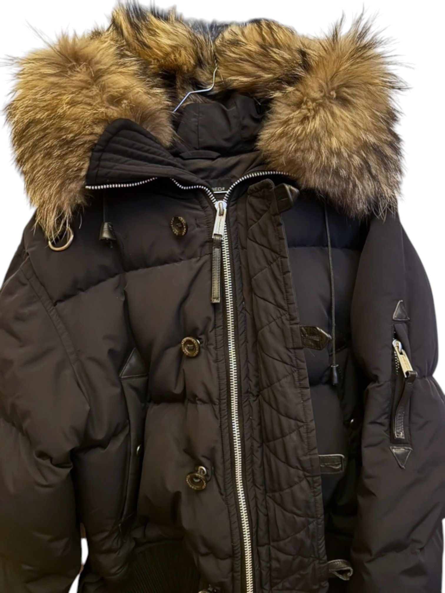 Dsquared2 Dsquared² “Mother Fluff” Down Jacket with Fur Hood – Size 48 Size US M / EU 48-50 / 2 - 5 Thumbnail